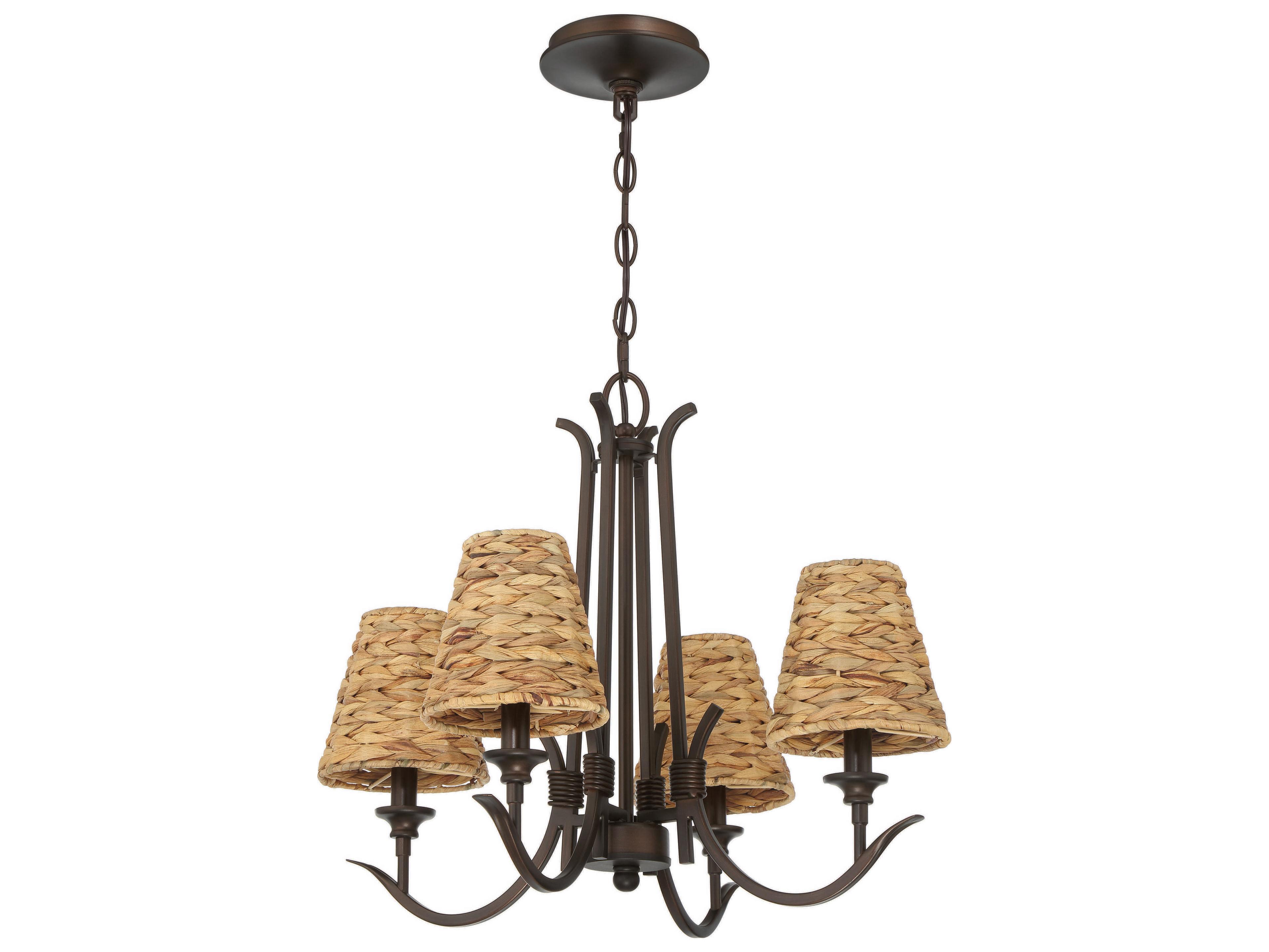 Craftmade Kokomo 4-Light Aged Bronze Brushed Candelabra Chandelier
