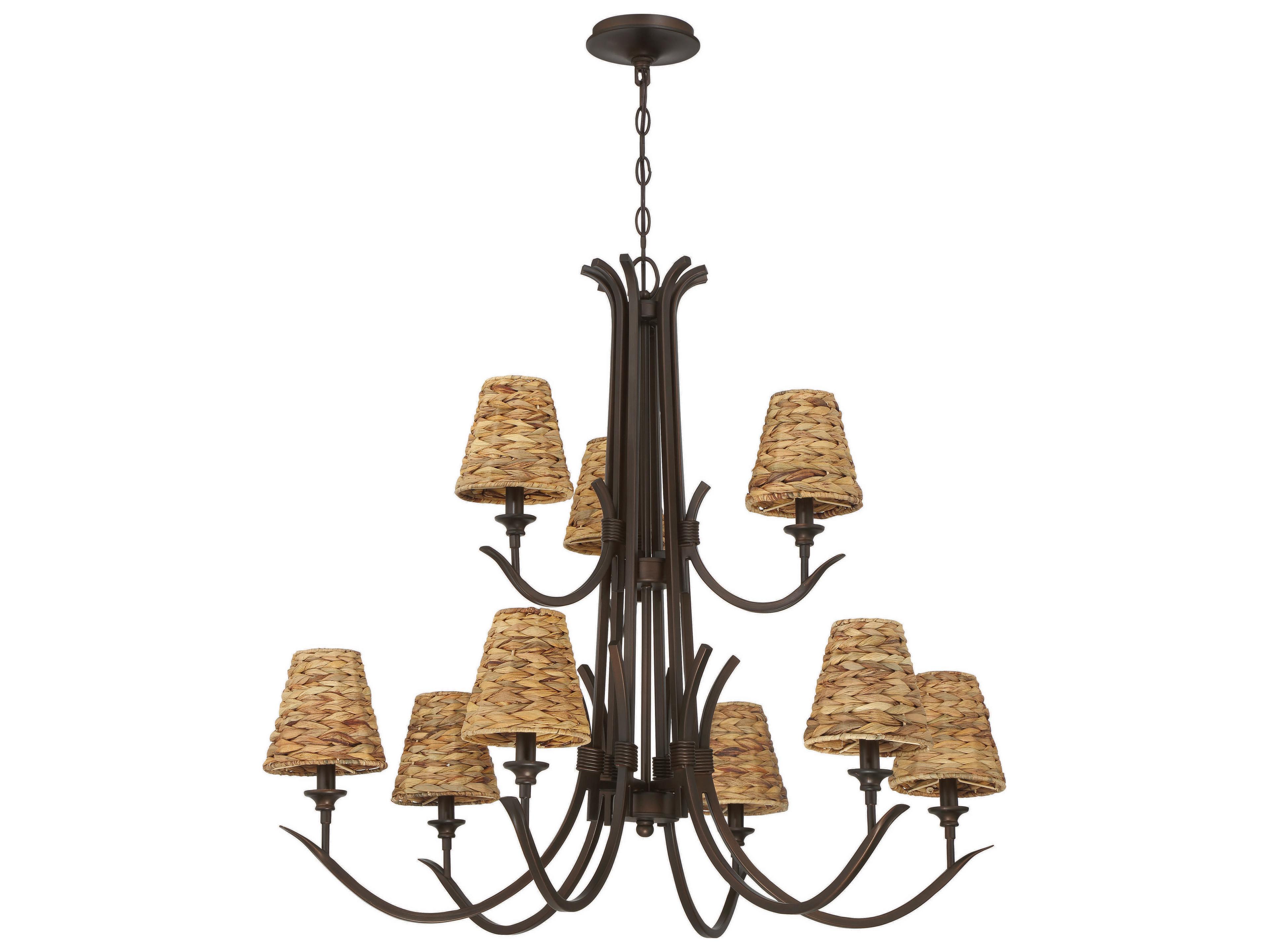 Craftmade Kokomo 9-Light Aged Bronze Brushed Candelabra Chandelier
