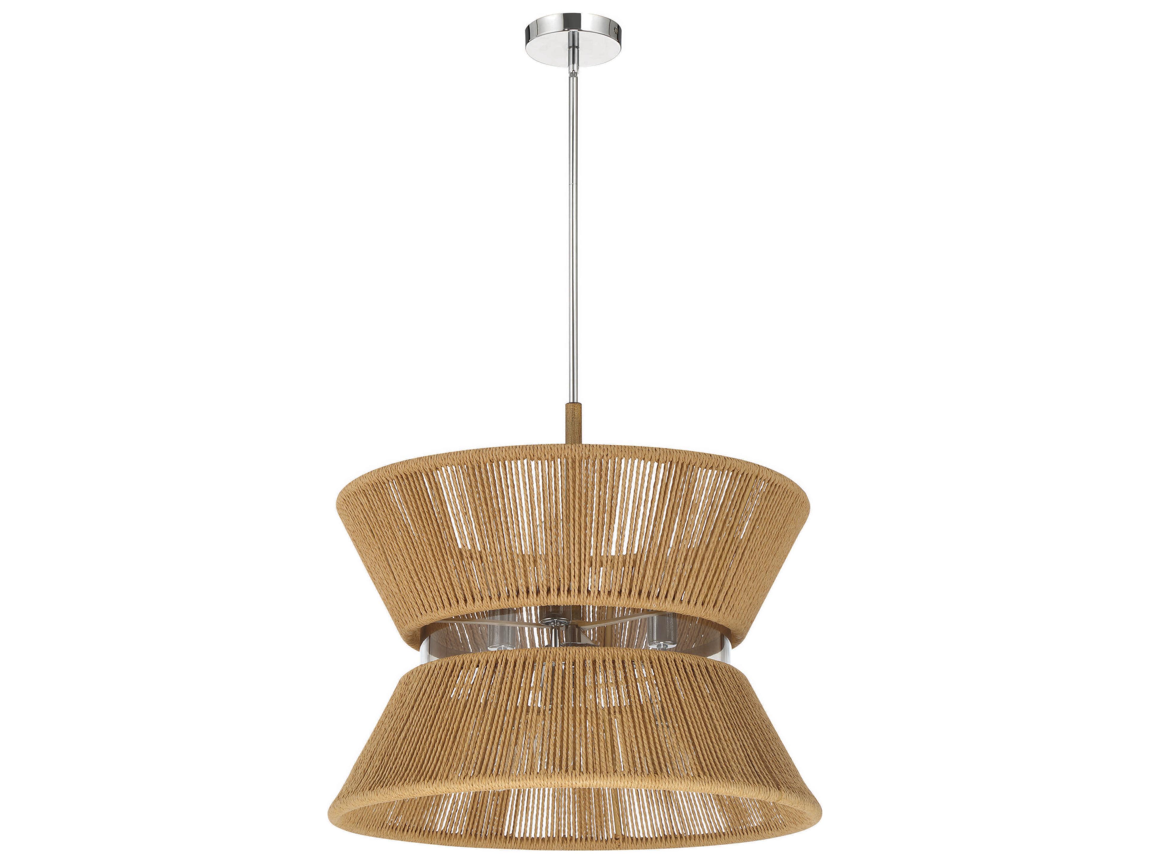Craftmade Serena 6-Light Chrome Walnut Pendant