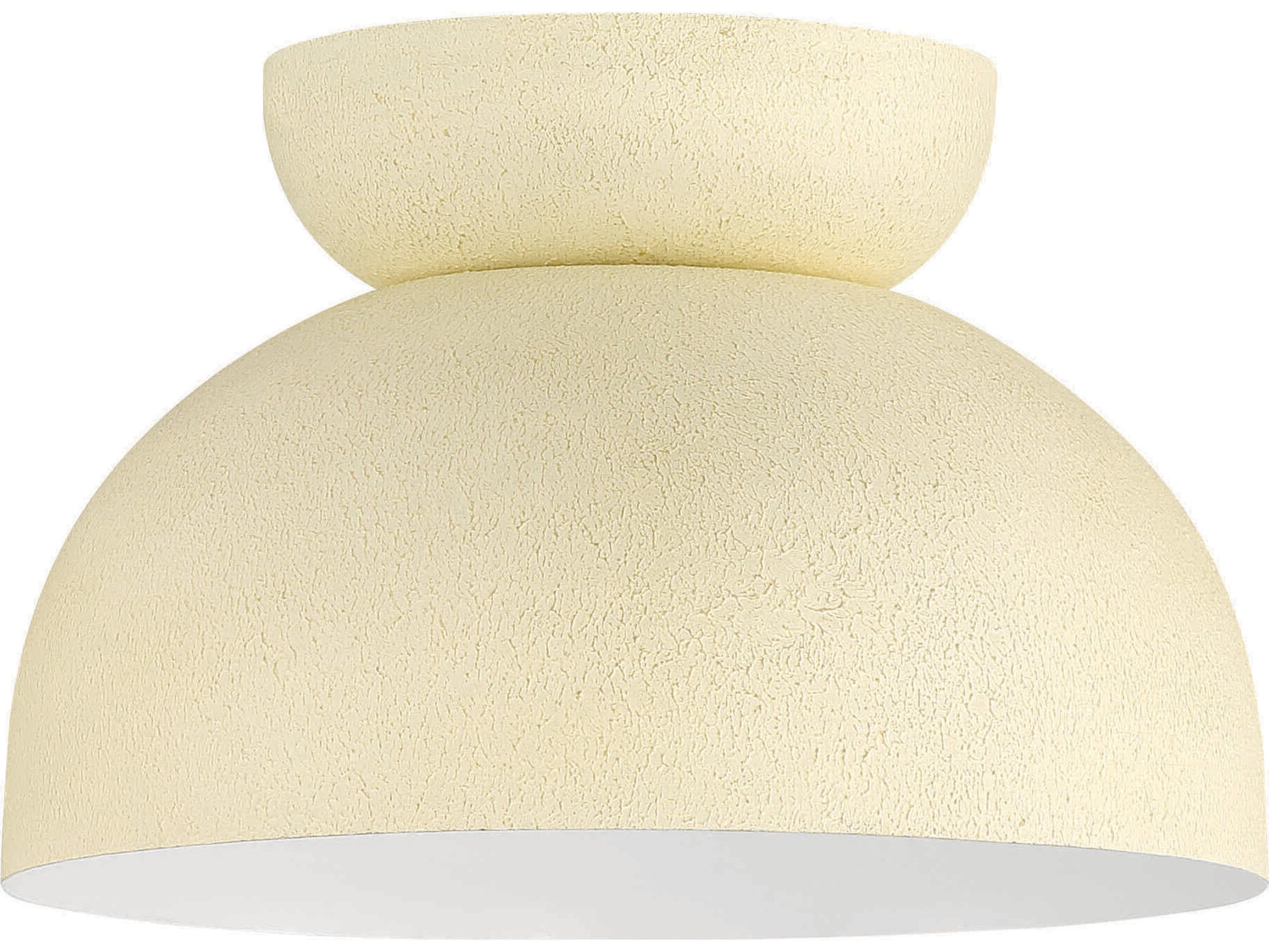 Craftmade Ventura 1-Light Cottage White Dome Flush Mount