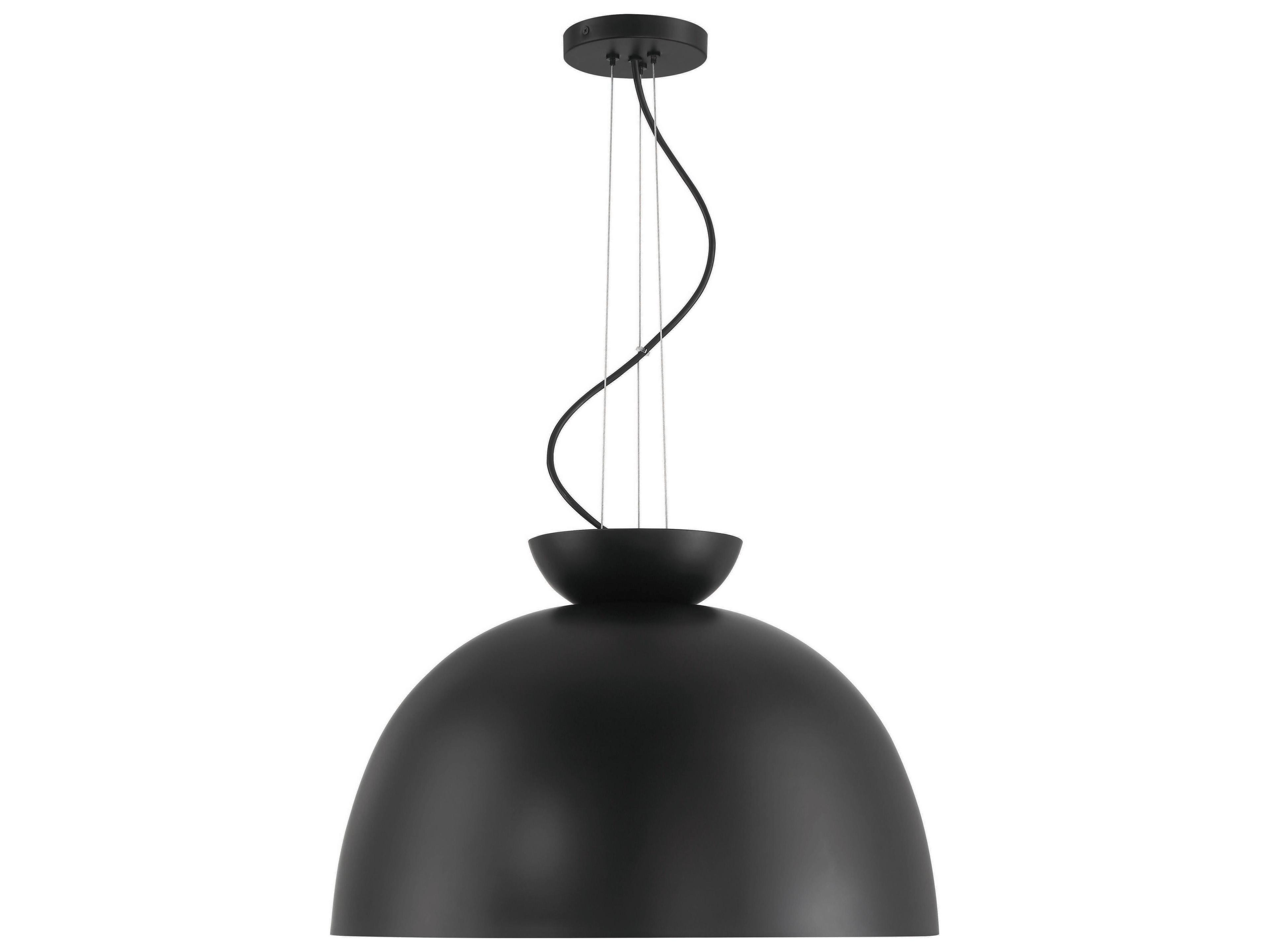 Craftmade Ventura 1-Light Flat Black Dome Pendant