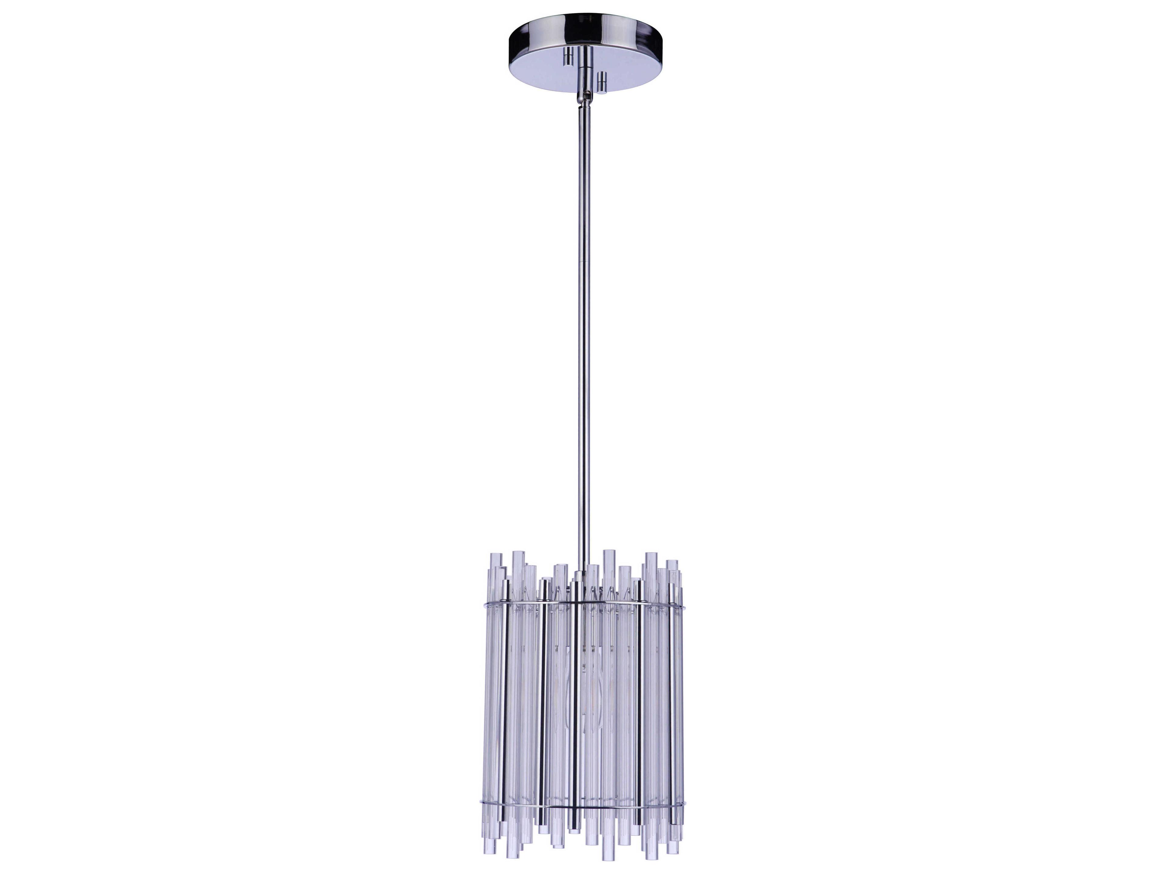 Craftmade Reveal 1-Light Chrome Drum Mini Pendant