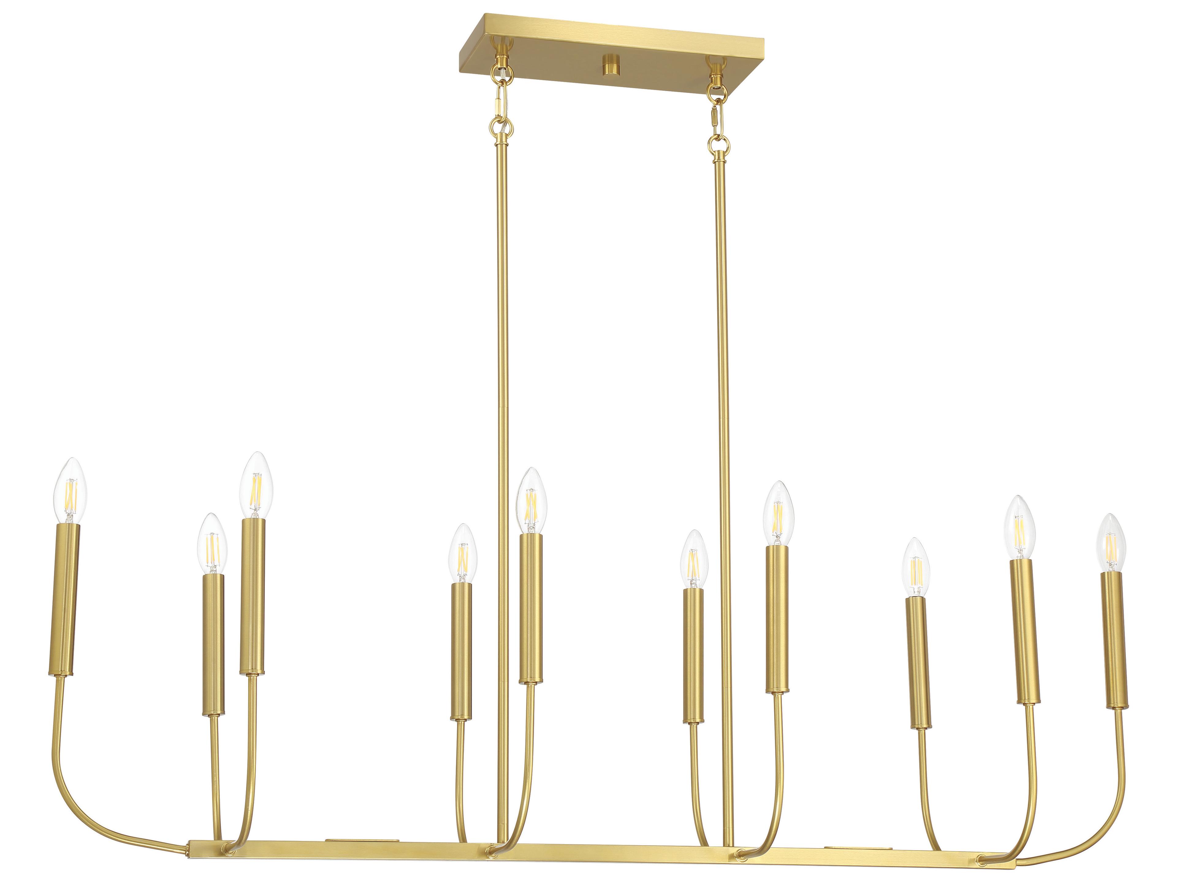 Craftmade Traci 10-Light Satin Brass Linear Island Pendant