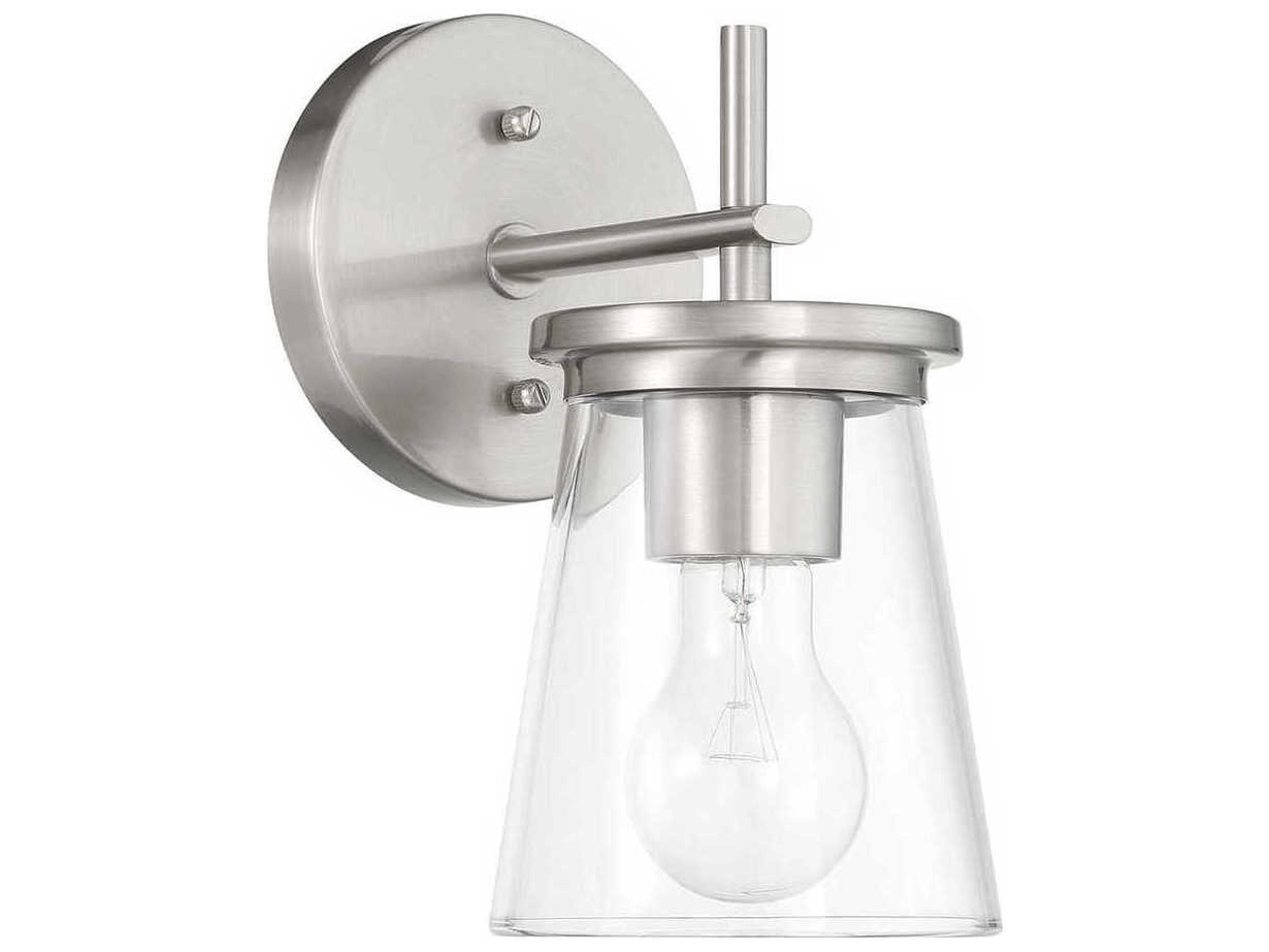 Craftmade Connell 1-Light Brushed Polished Nickel Wall Sconce