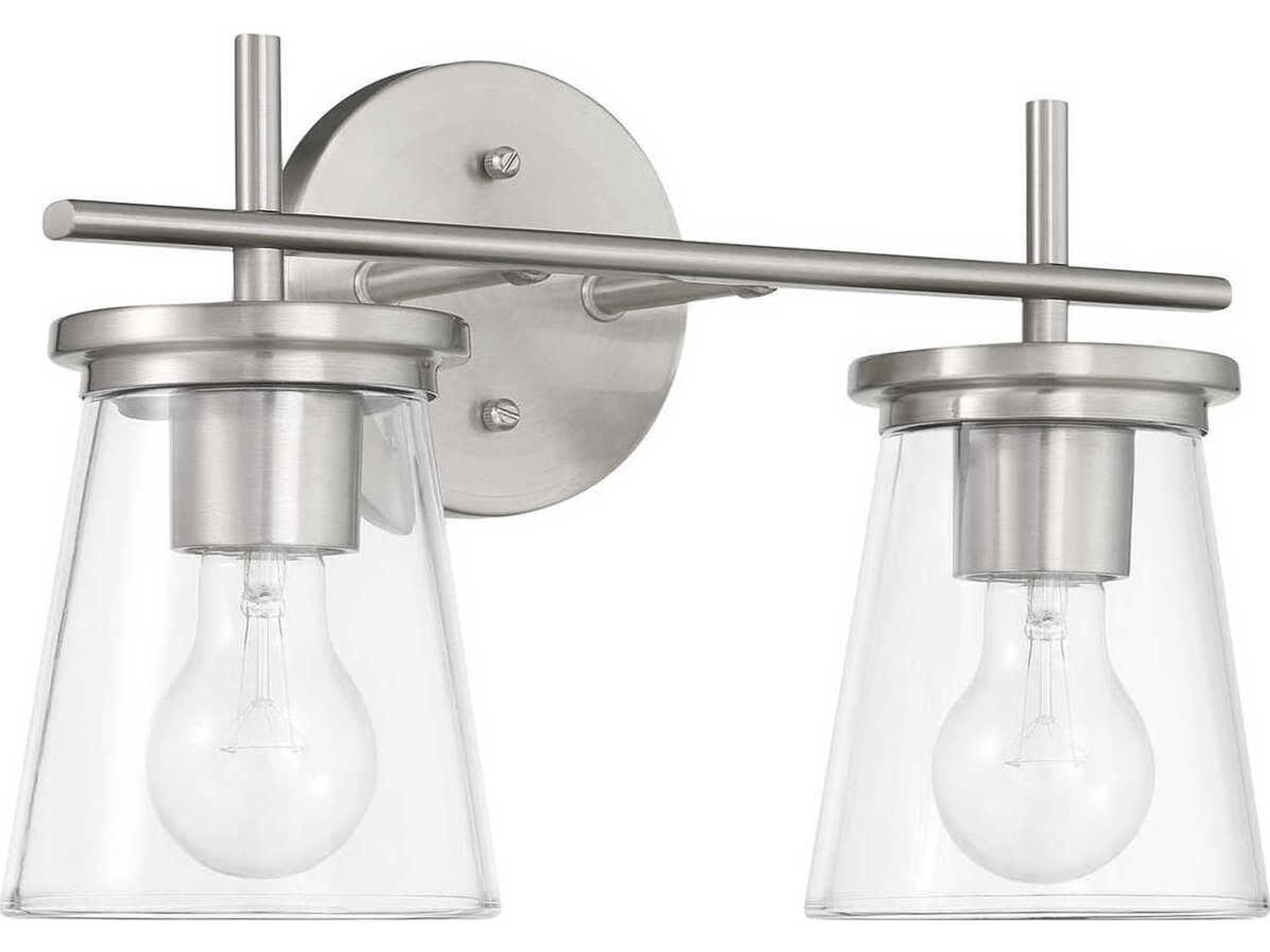 Craftmade Connell 2-Light Brushed Polished Nickel Vanity Light