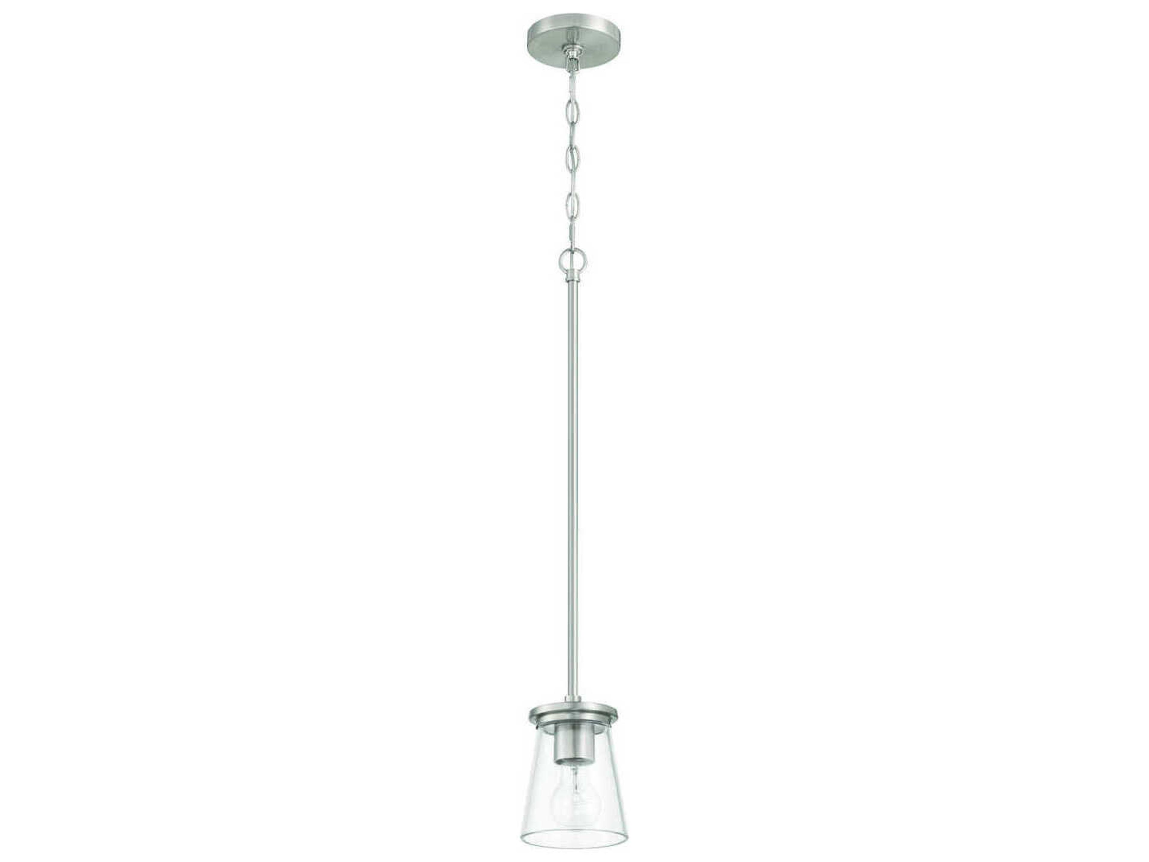 Craftmade Connell 1-Light Brushed Polished Nickel Mini Pendant