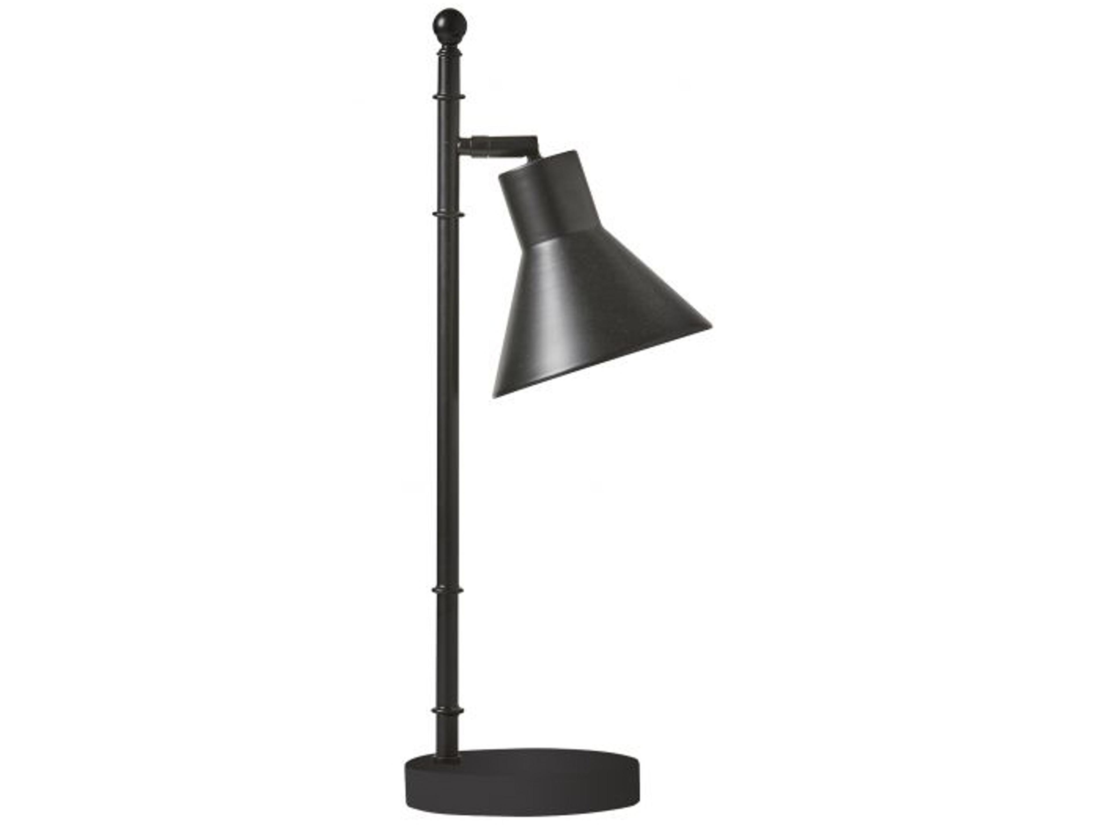 Craftmade Flat Black Metal Desk Lamp