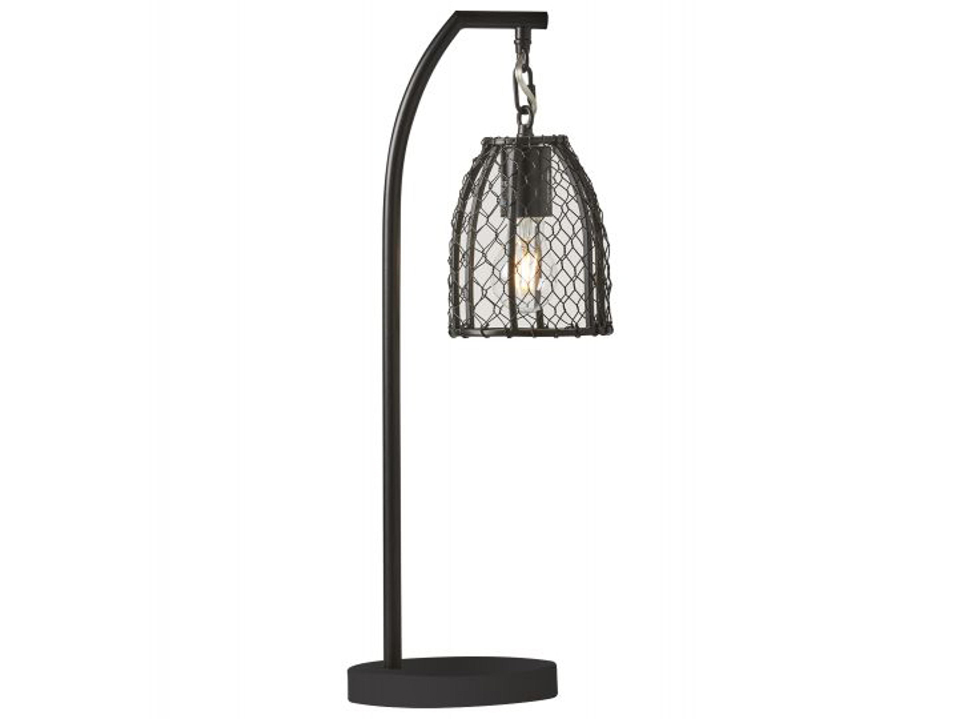 Craftmade Flat Black Wire Table Lamp
