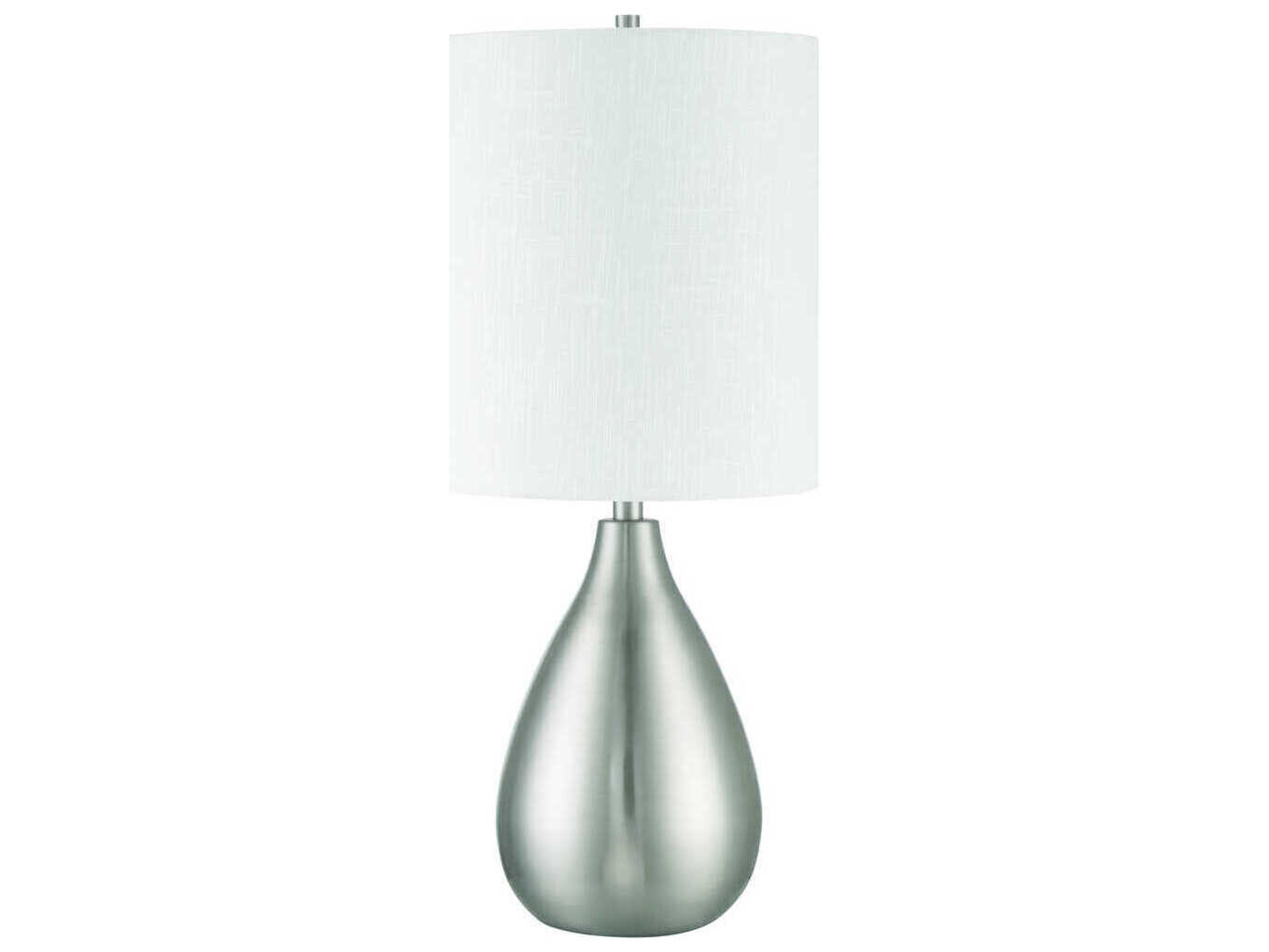 Craftmade Leri Brushed Polished Nickel White Fabric Buffet Lamp
