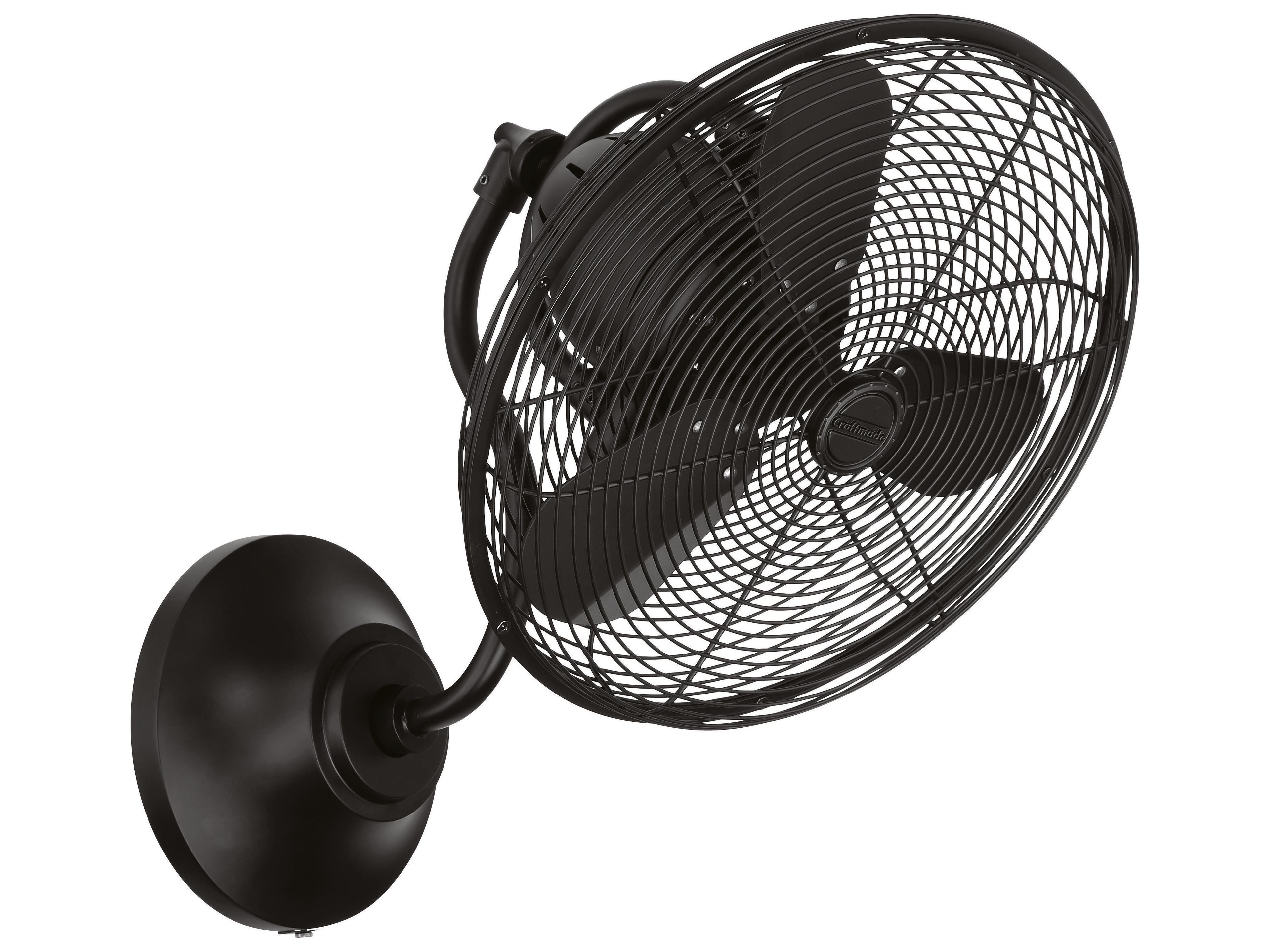 Craftmade Bellows-I Flat Black Wall Fan