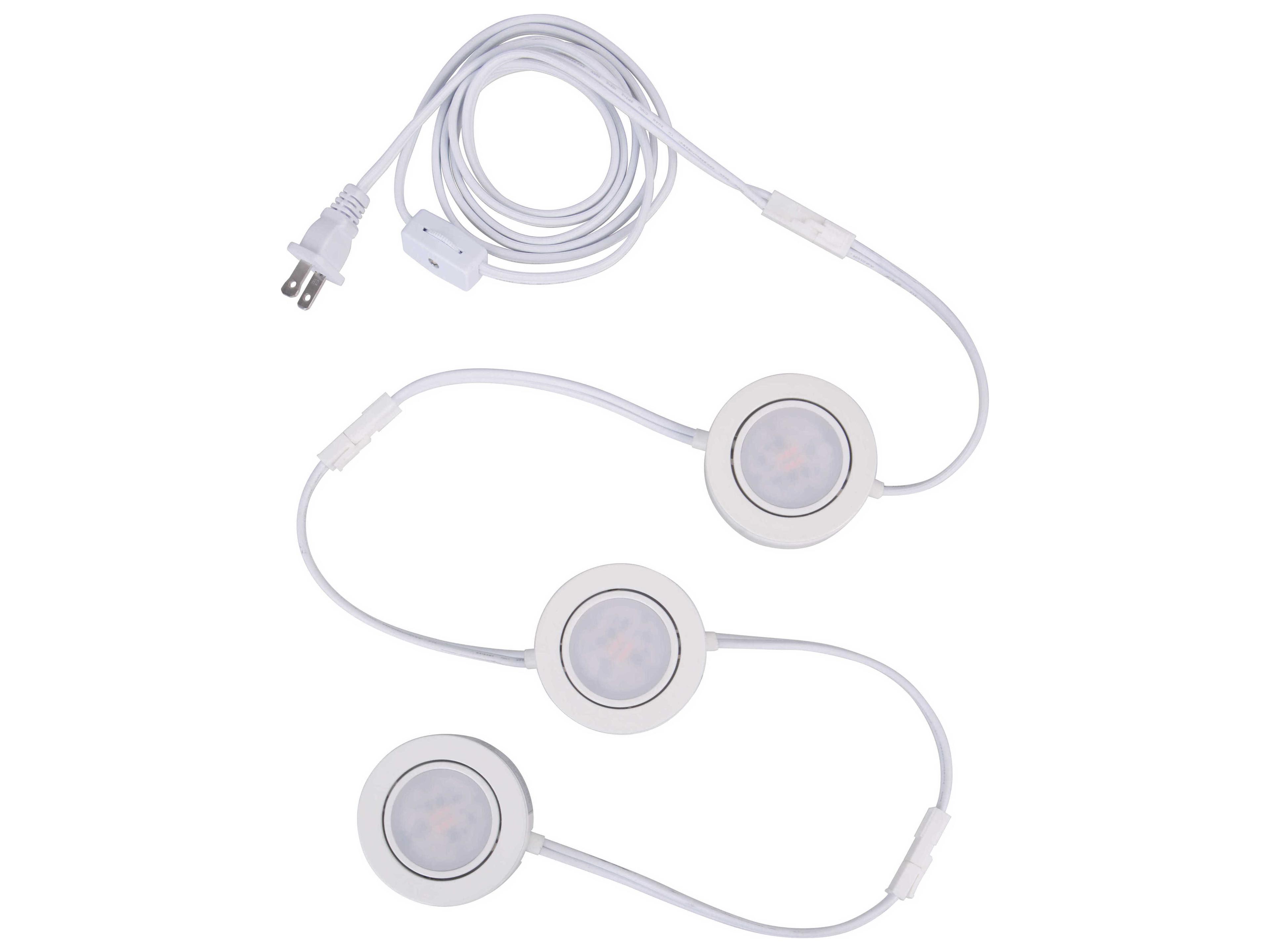 Craftmade White 3000K LED Round Under Cabinet Light