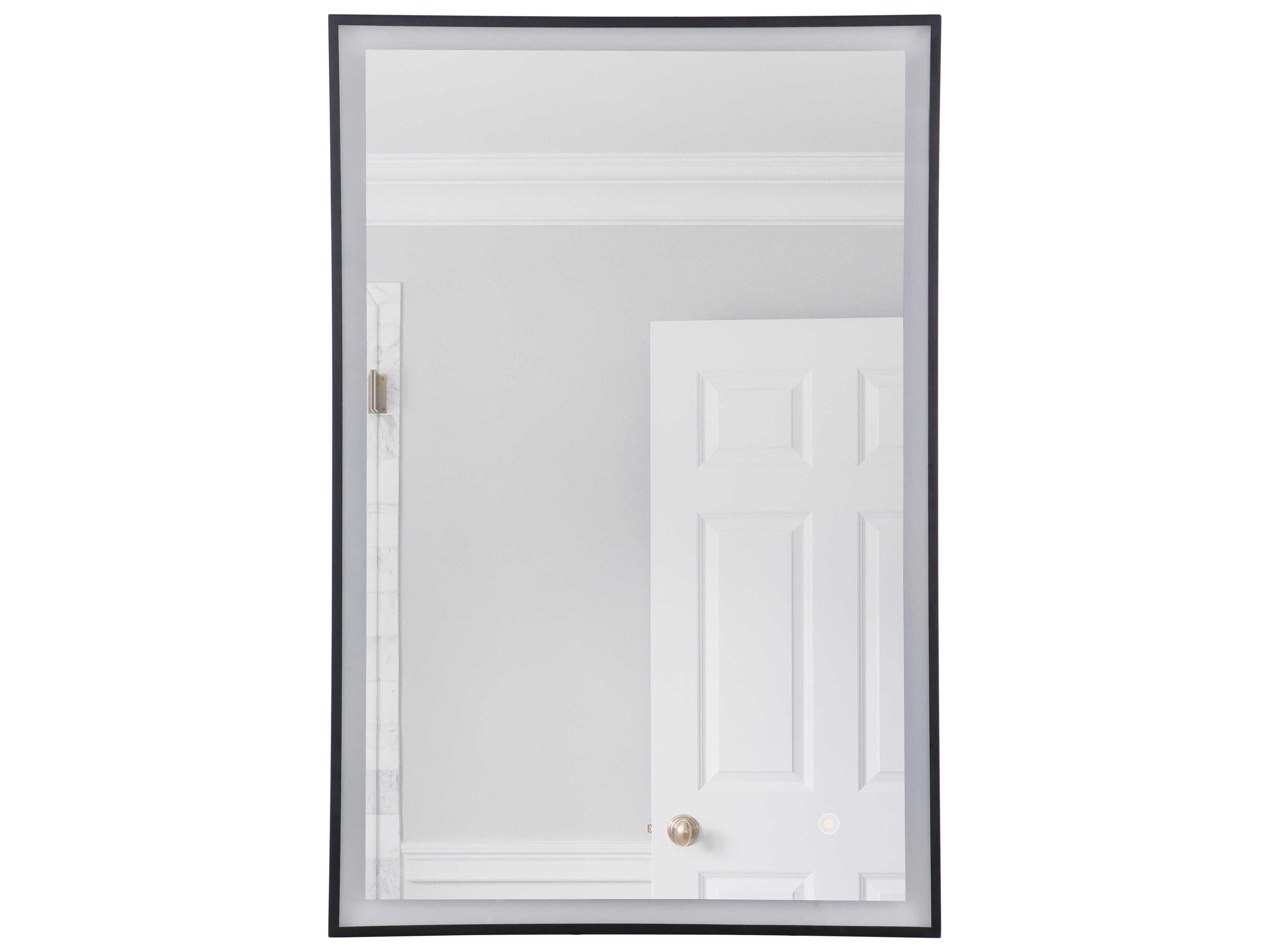 Craftmade Flat Black Rectangular Wall Mirror