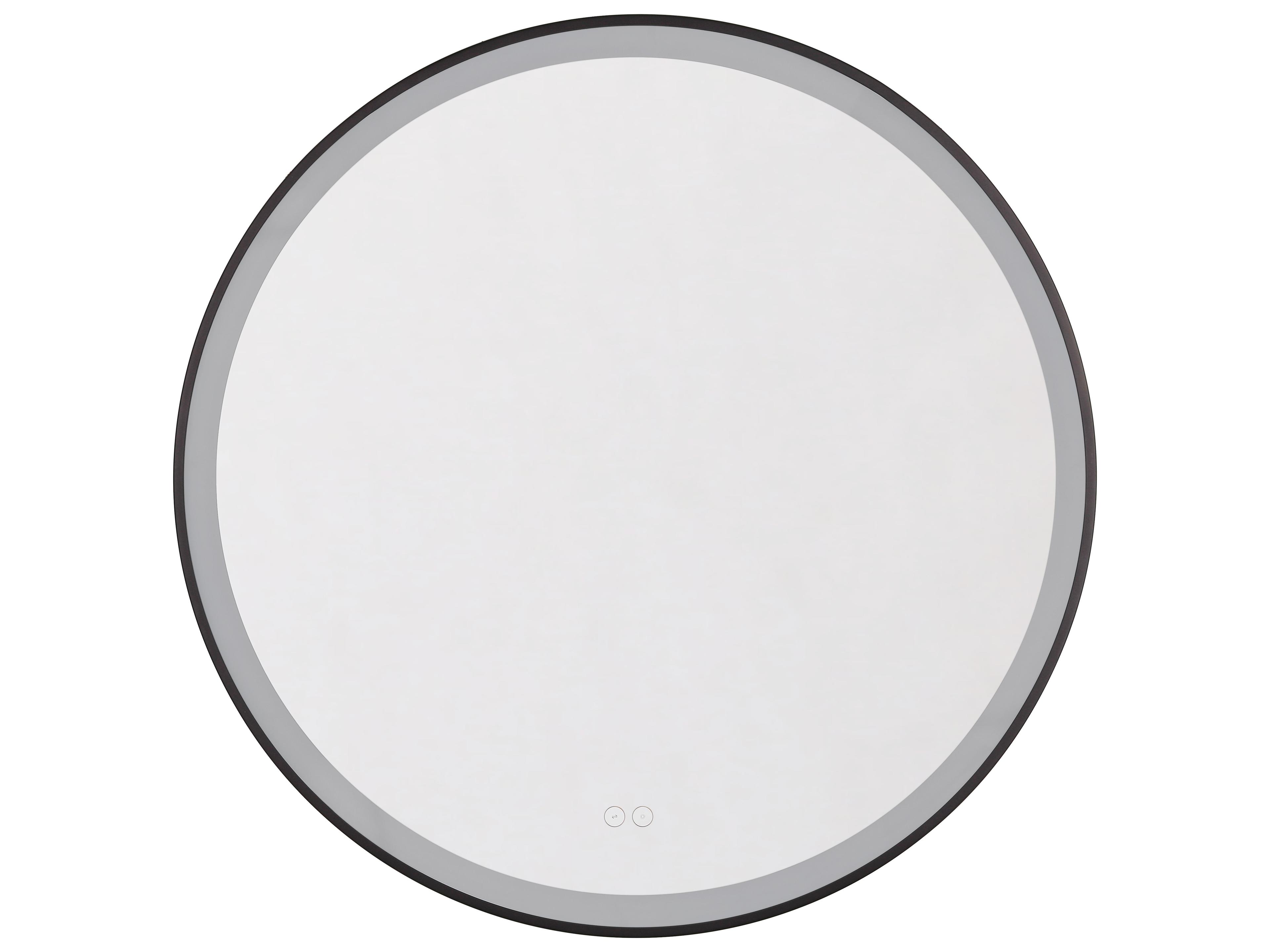 Craftmade Ross Flat Black Round Wall Mirror