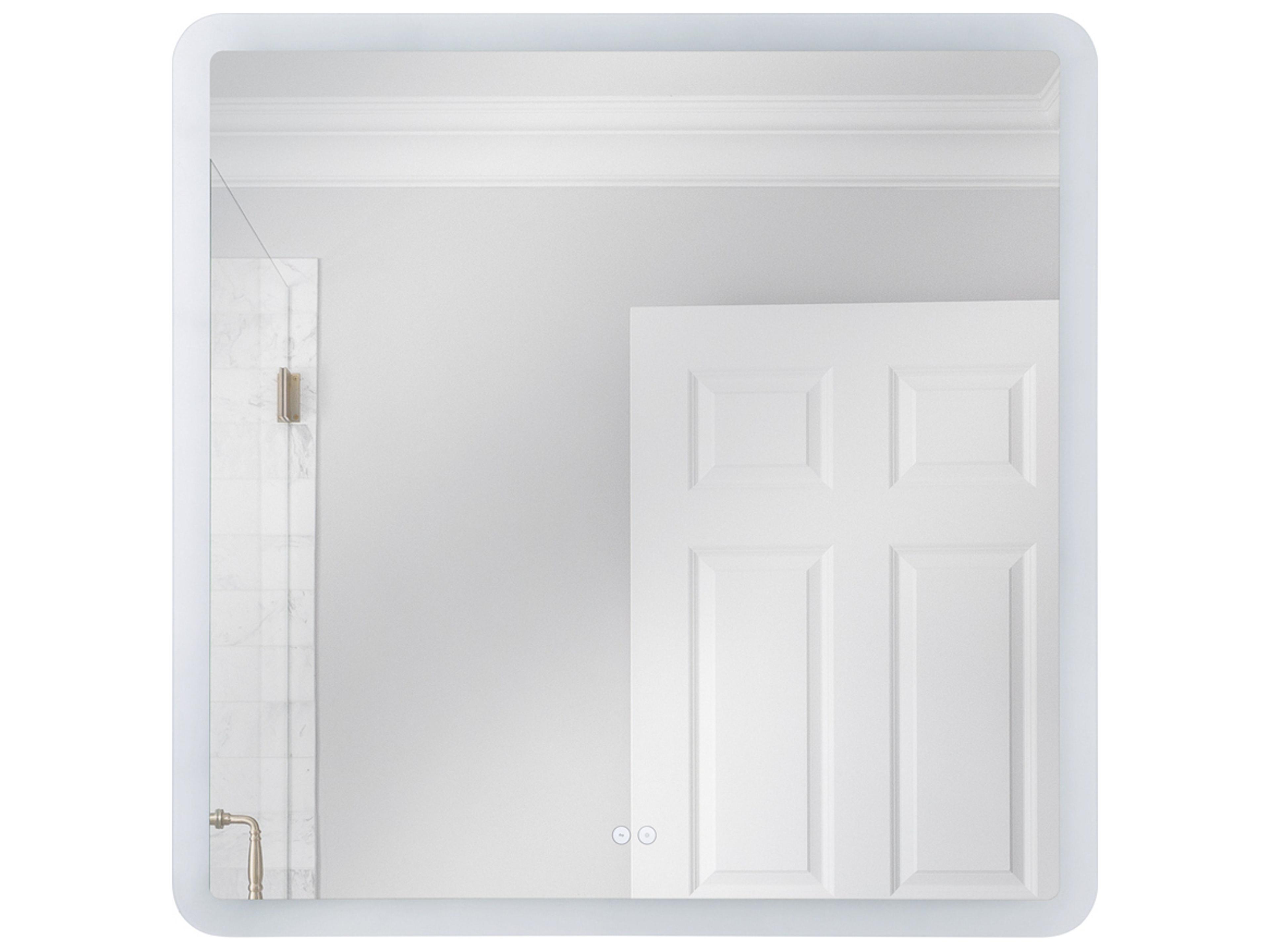 Craftmade Chassis White Wall Mirror Square