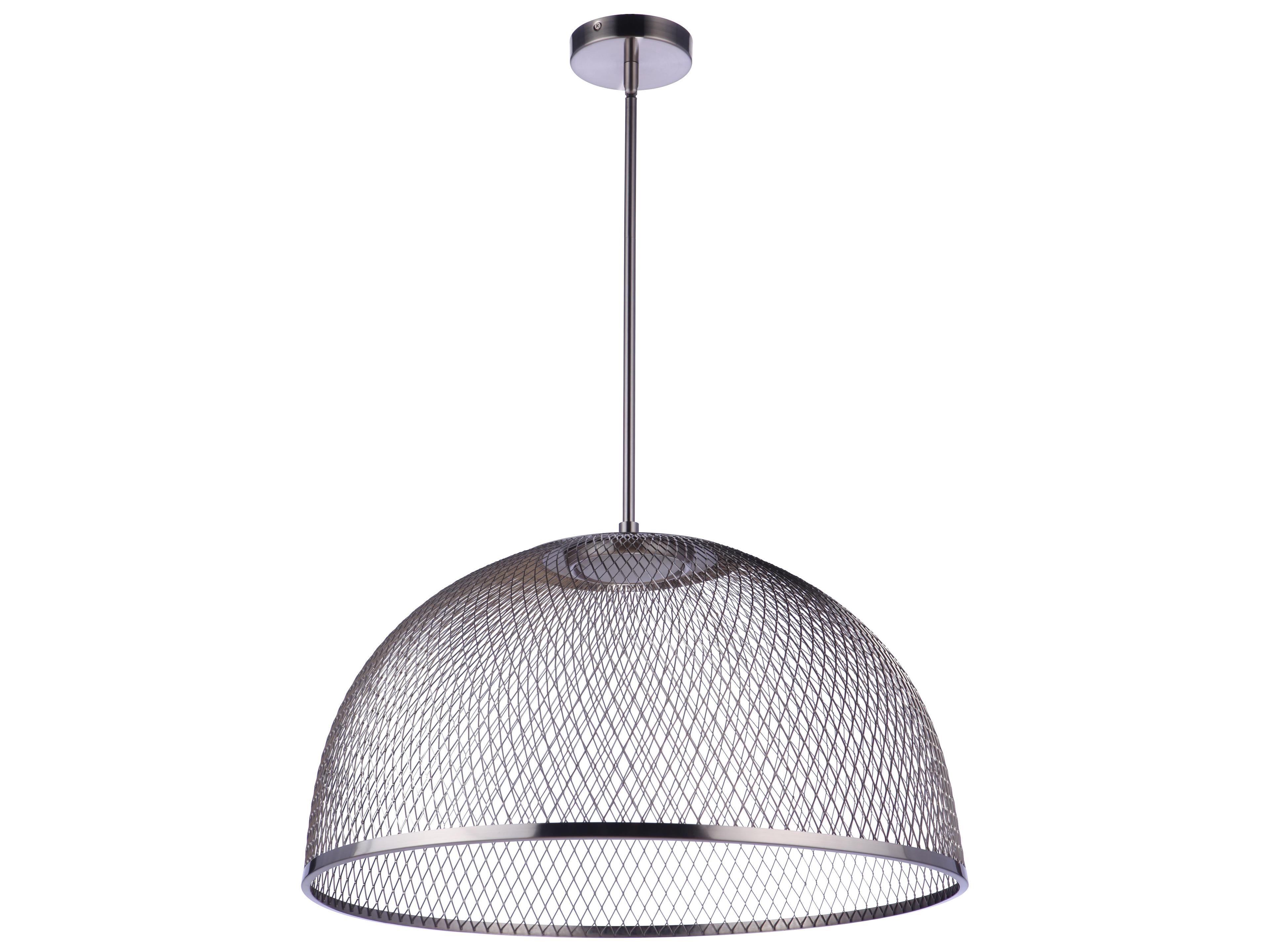 Craftmade Sculptural Statement 1-Light Brushed Polished Nickel Dome Pendant