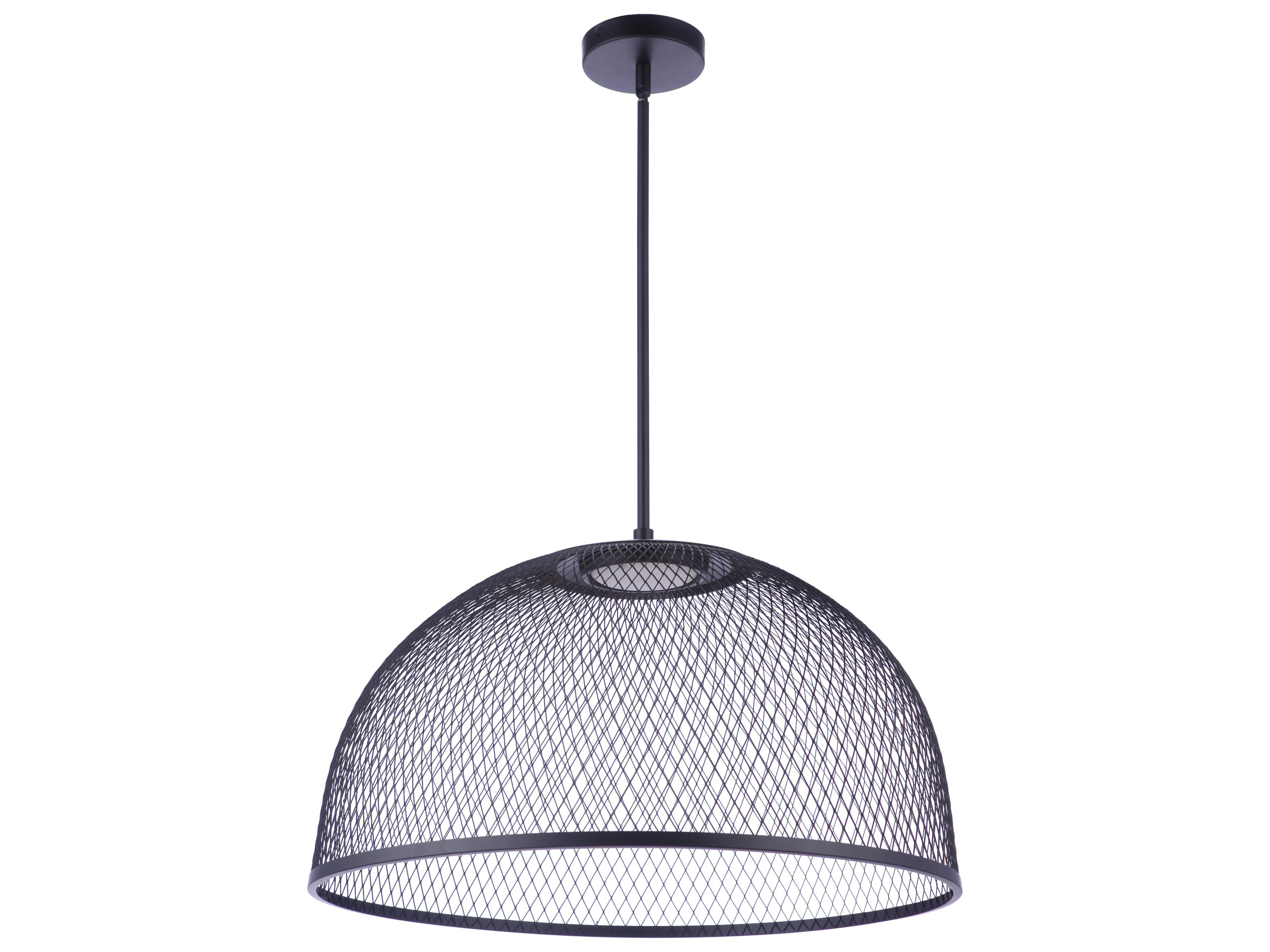 Craftmade Sculptural Statement 1-Light Flat Black Dome Pendant