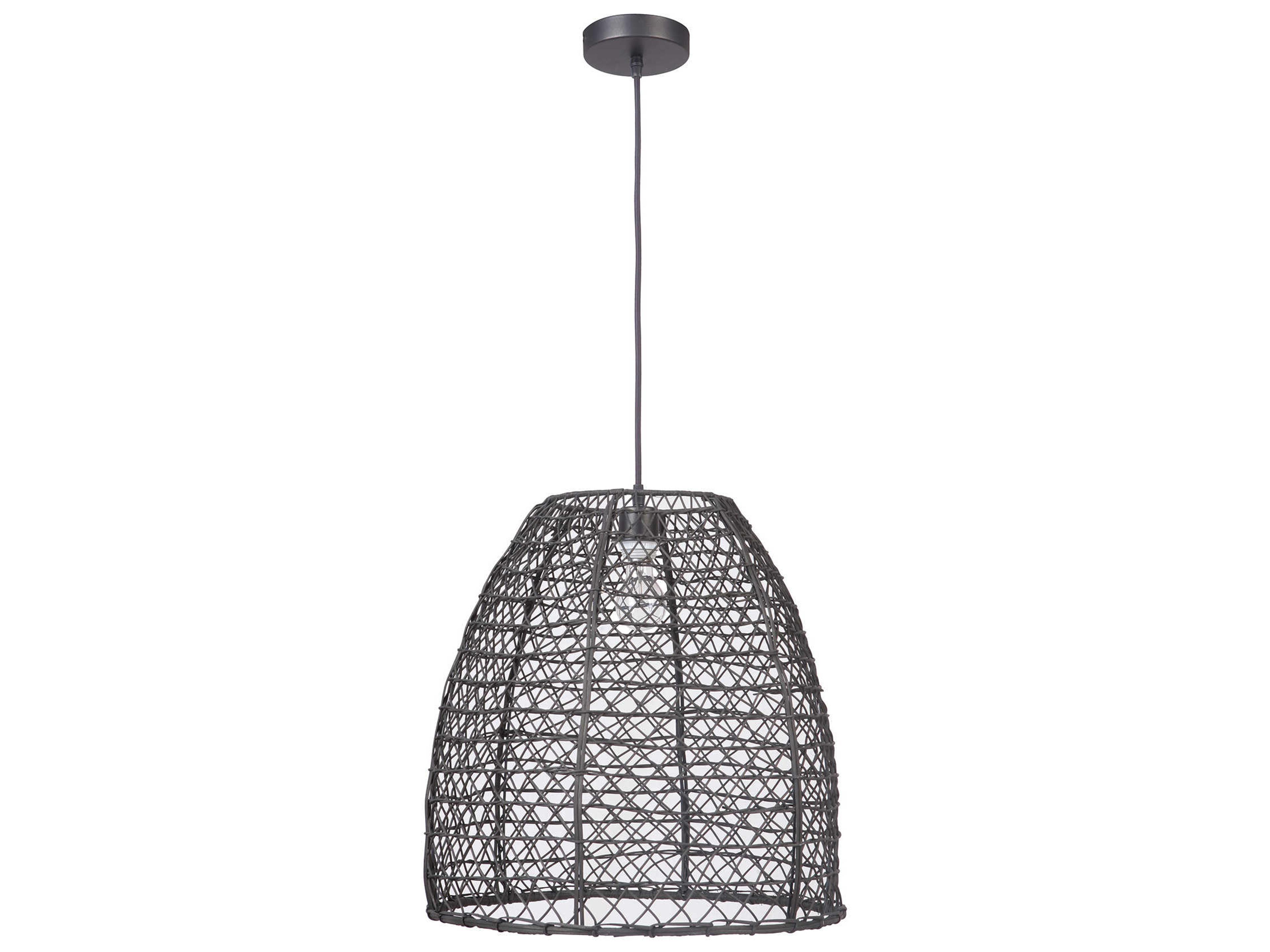 Craftmade 1-Light Matte Black Empire Pendant