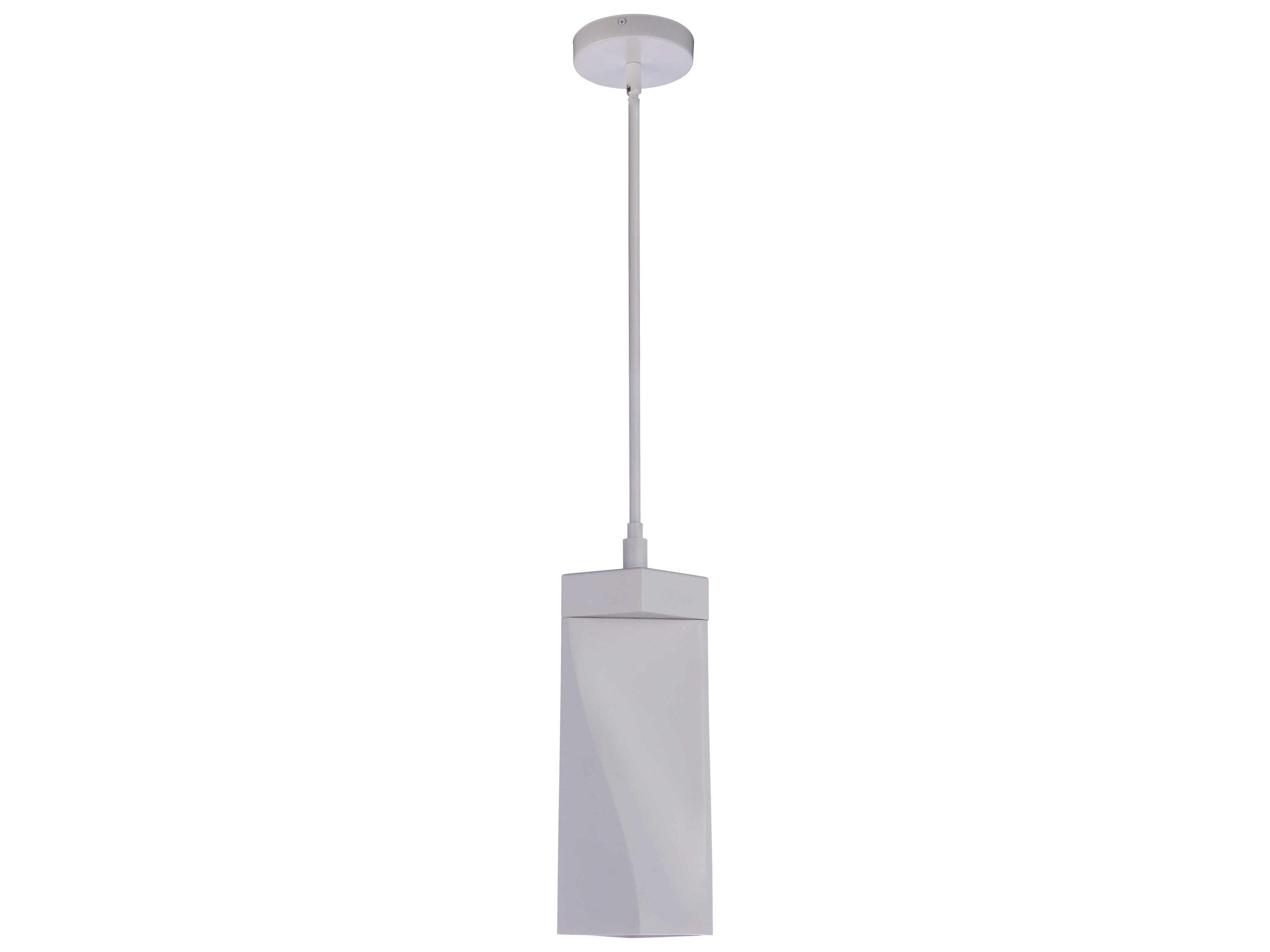 Craftmade Drama 1-Light Matte White Geometric Mini Pendant