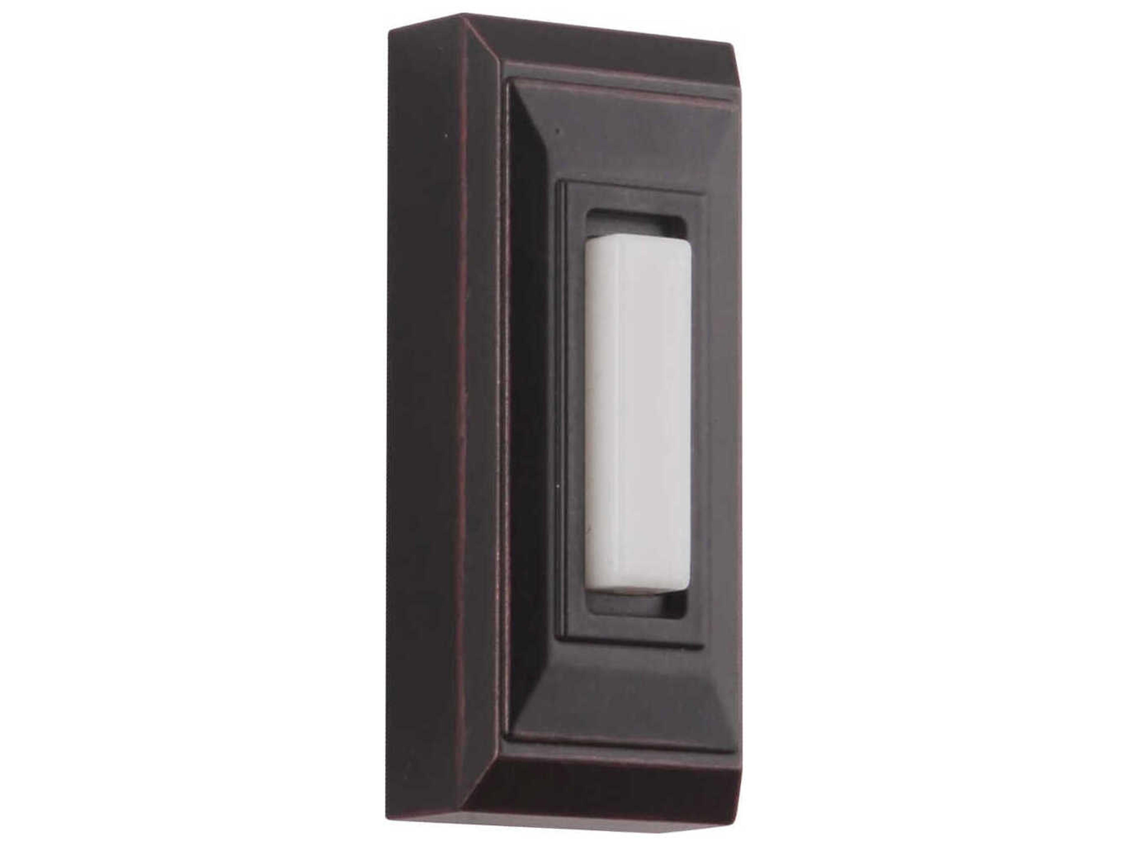 Craftmade Oiled Bronze Stepped Rectangle Lighted Push Button