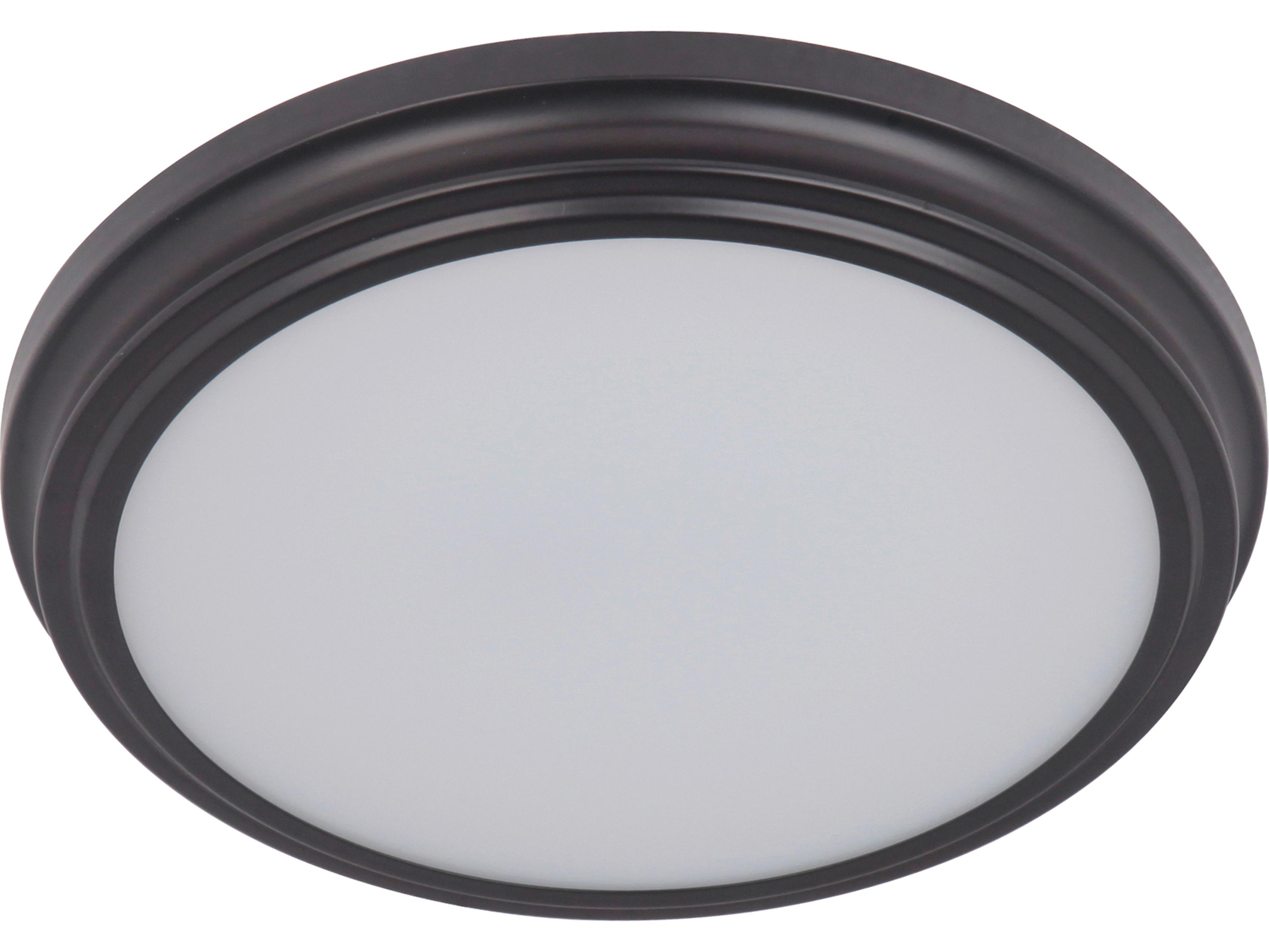 Craftmade X 1-Light Oiled Bronze Glass Round Flush Mount