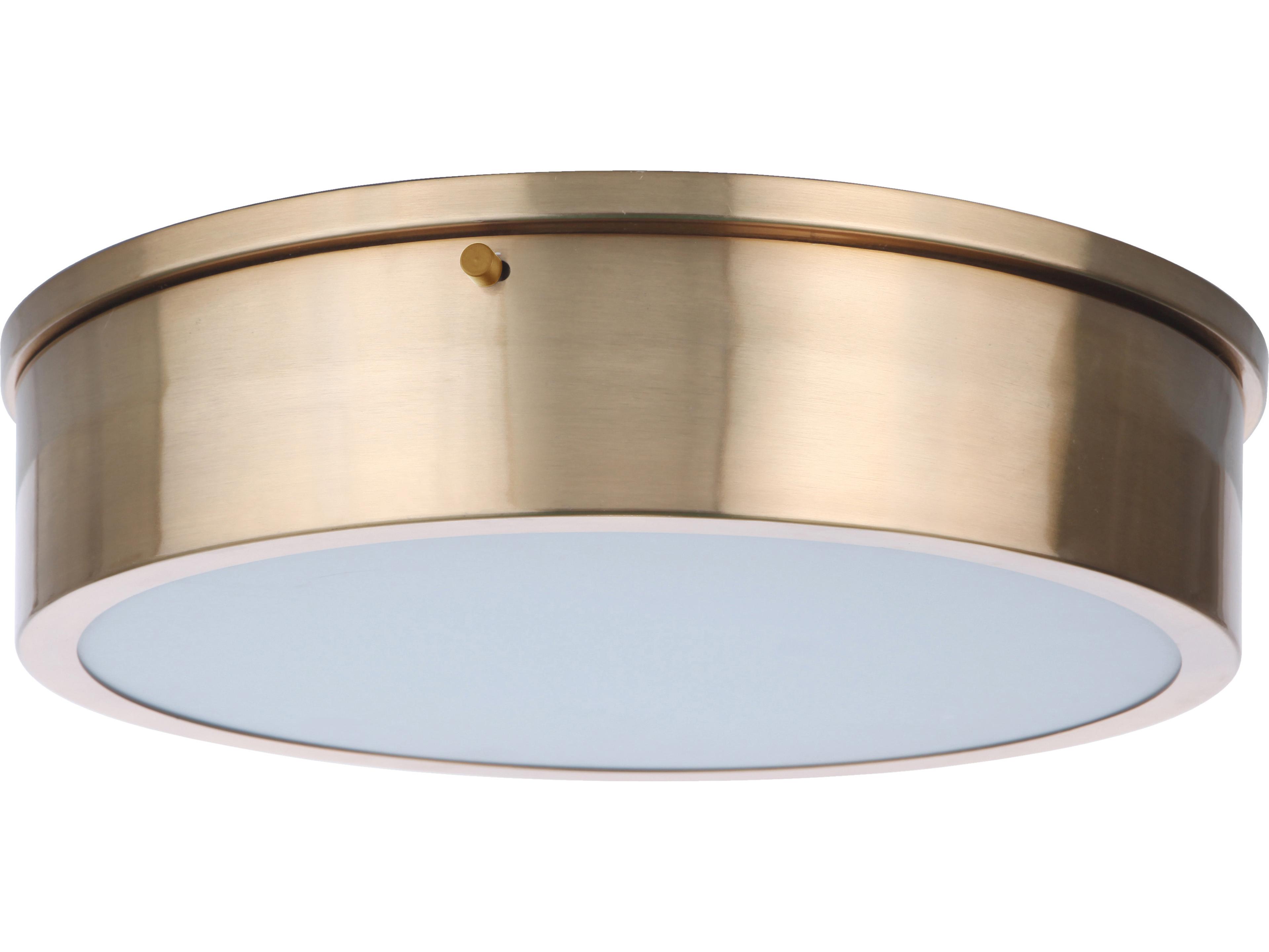 Craftmade Fenn Satin Brass LED Drum Flush Mount