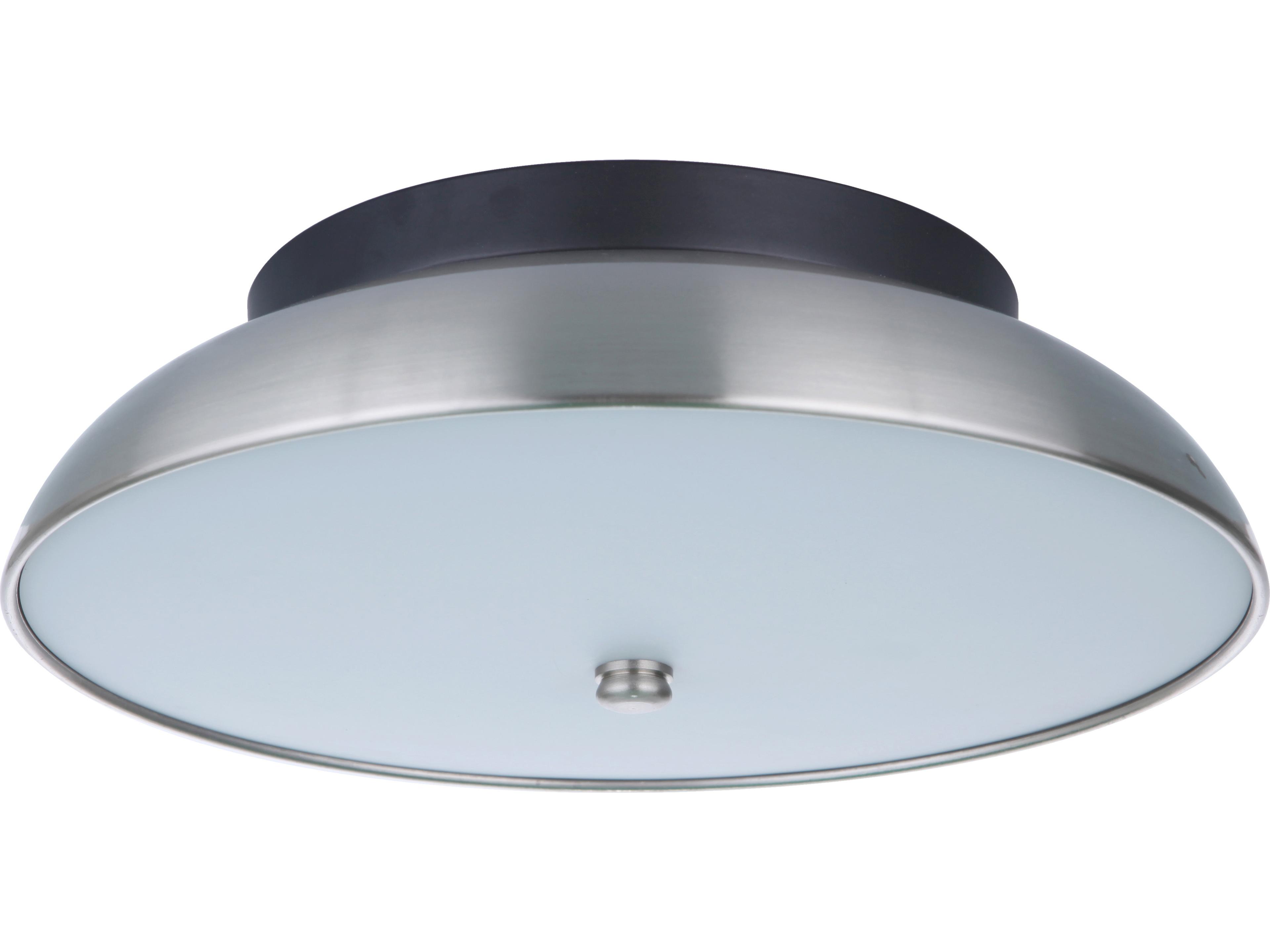 Craftmade Soul Flat Black Brushed Polished Nickel LED Dome Flush Mount