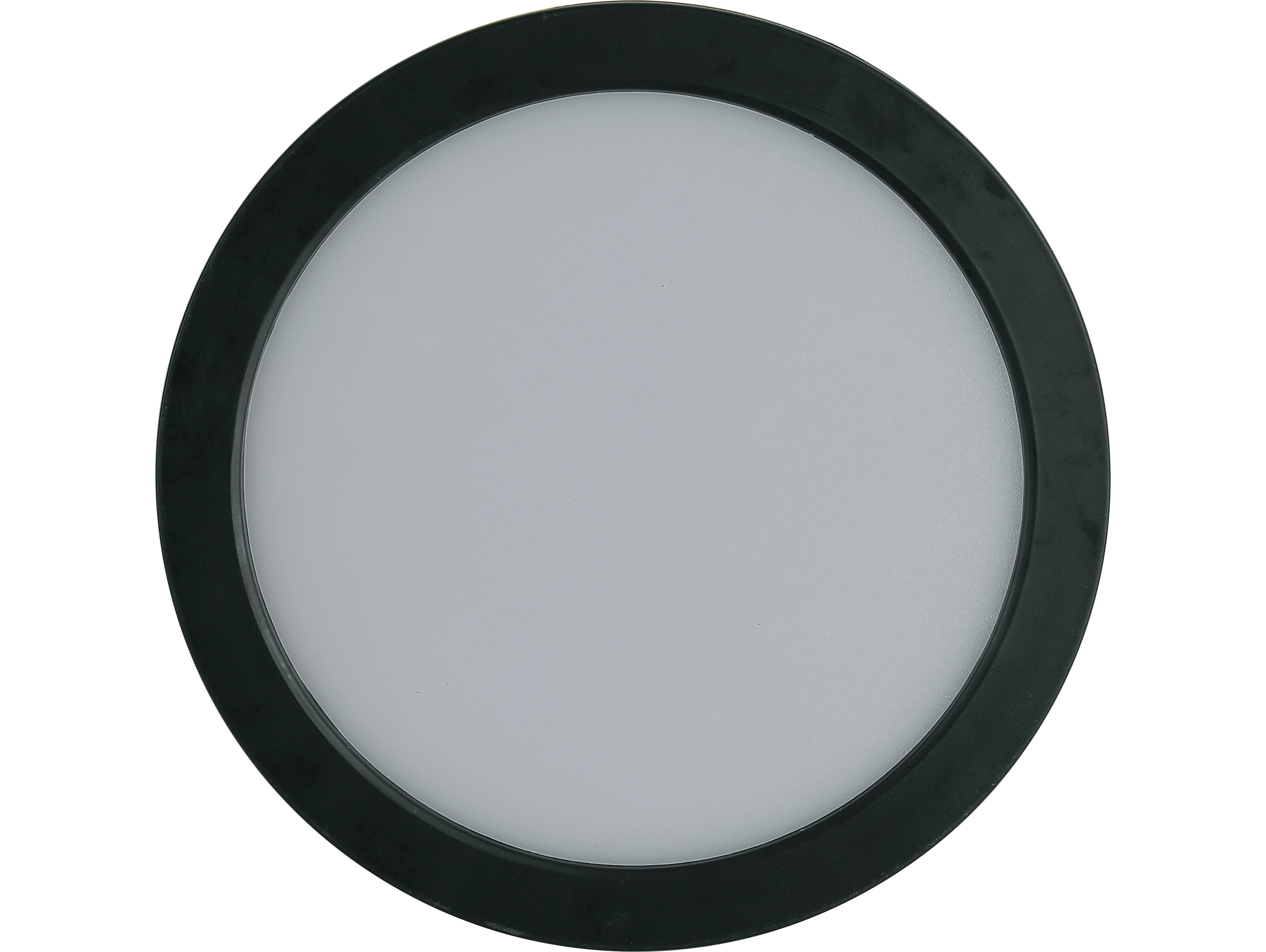 Craftmade Slim Line Ii 1-Light Black Round Flush Mount