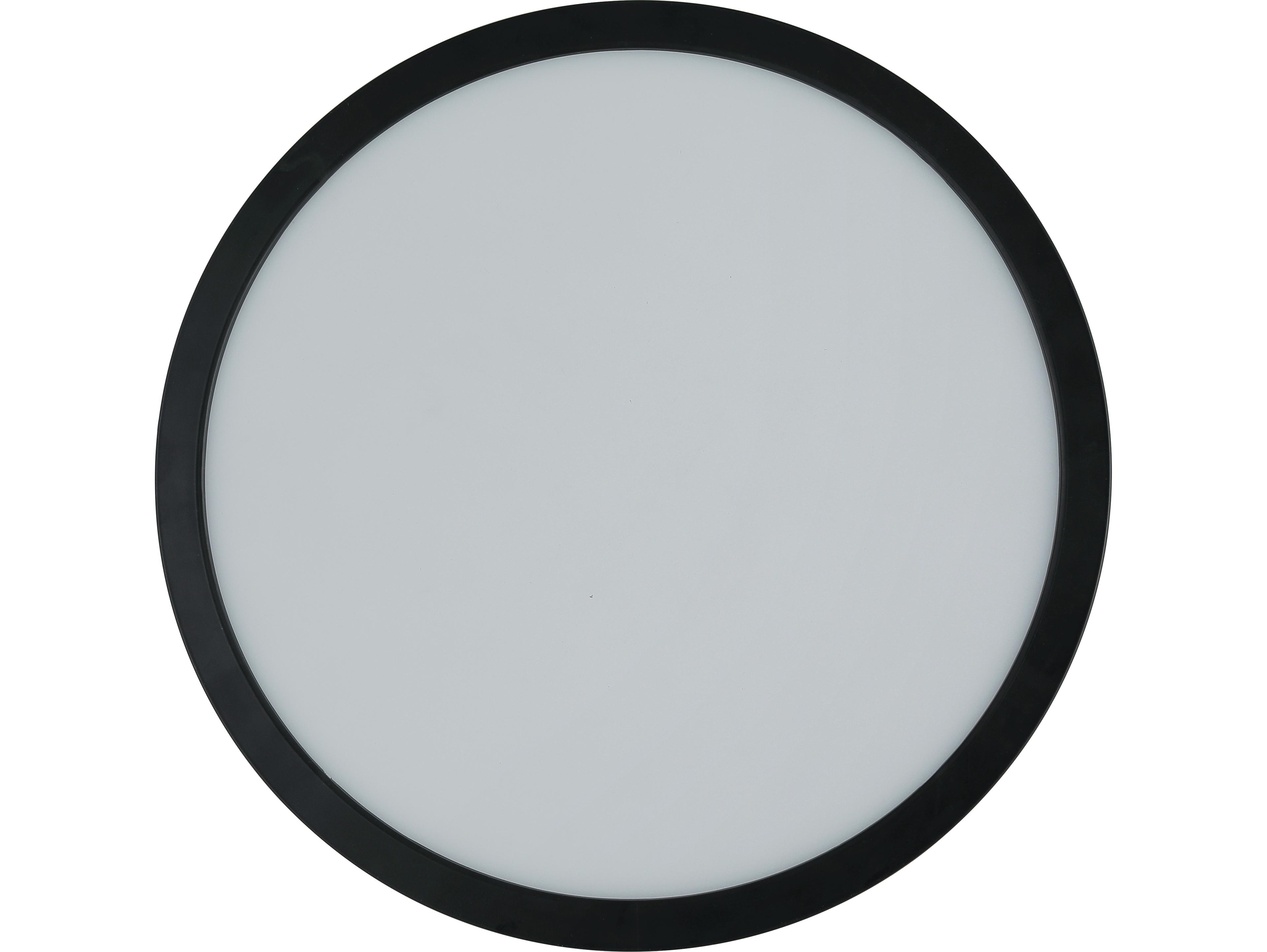 Craftmade Slim Line Ii 1-Light Black Round Flush Mount