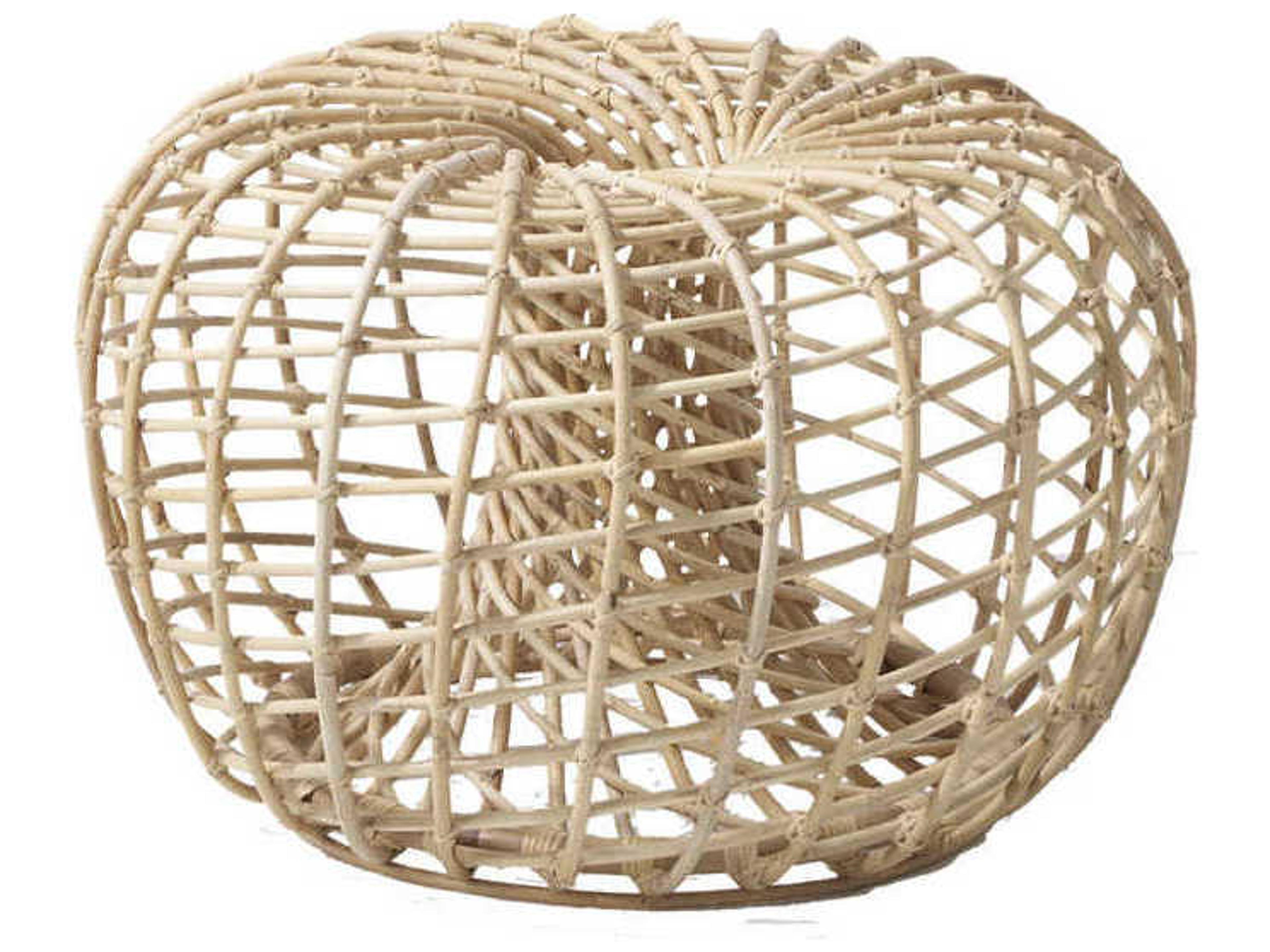 Cane Line Nest Natural Tan Ottoman
