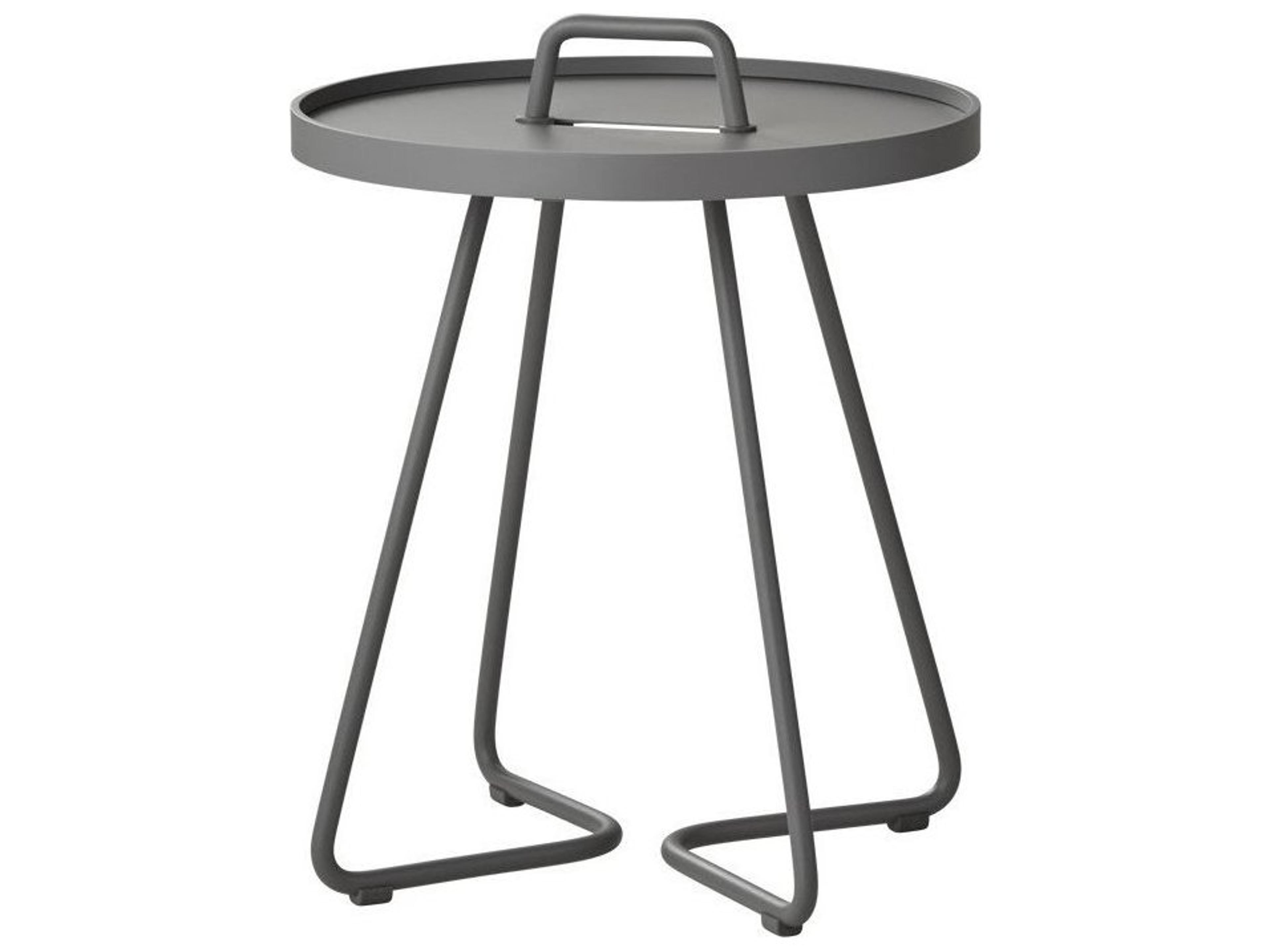 Cane Line Outdoor On-the-move Aluminum X-Small Round End Table