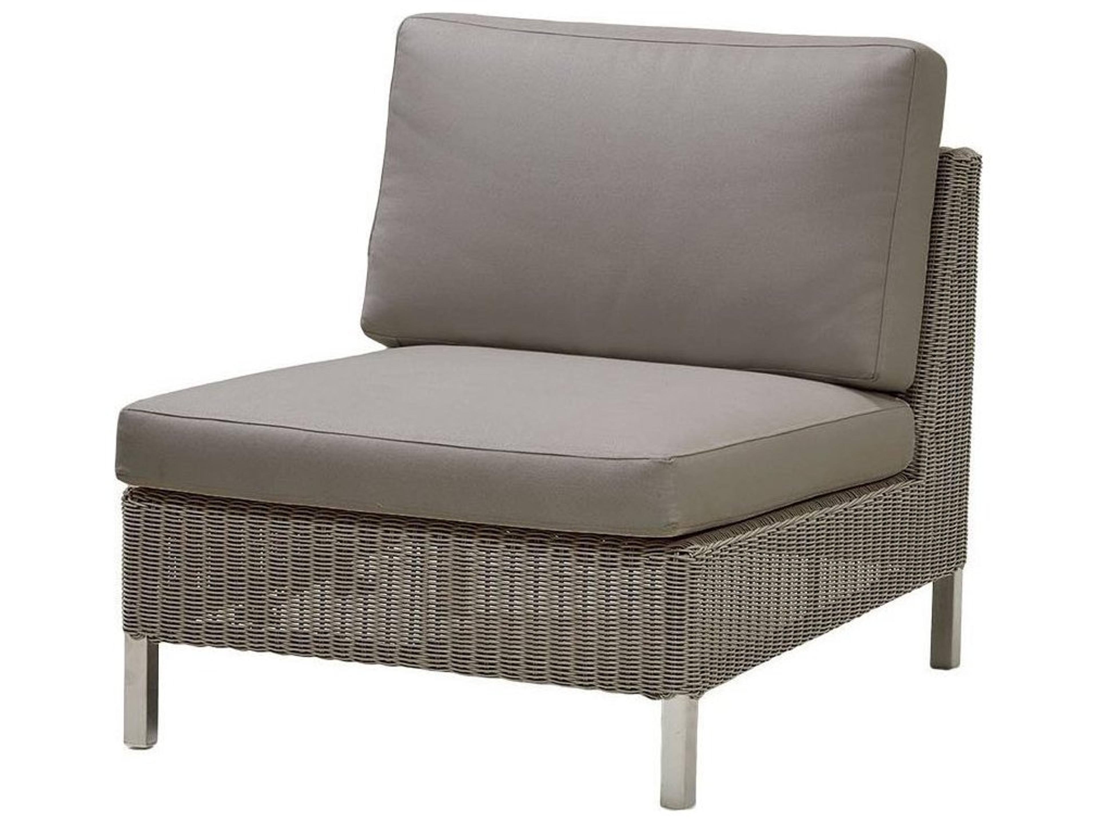 Cane Line Outdoor Connect Taupe Wicker Modular Lounge Chair