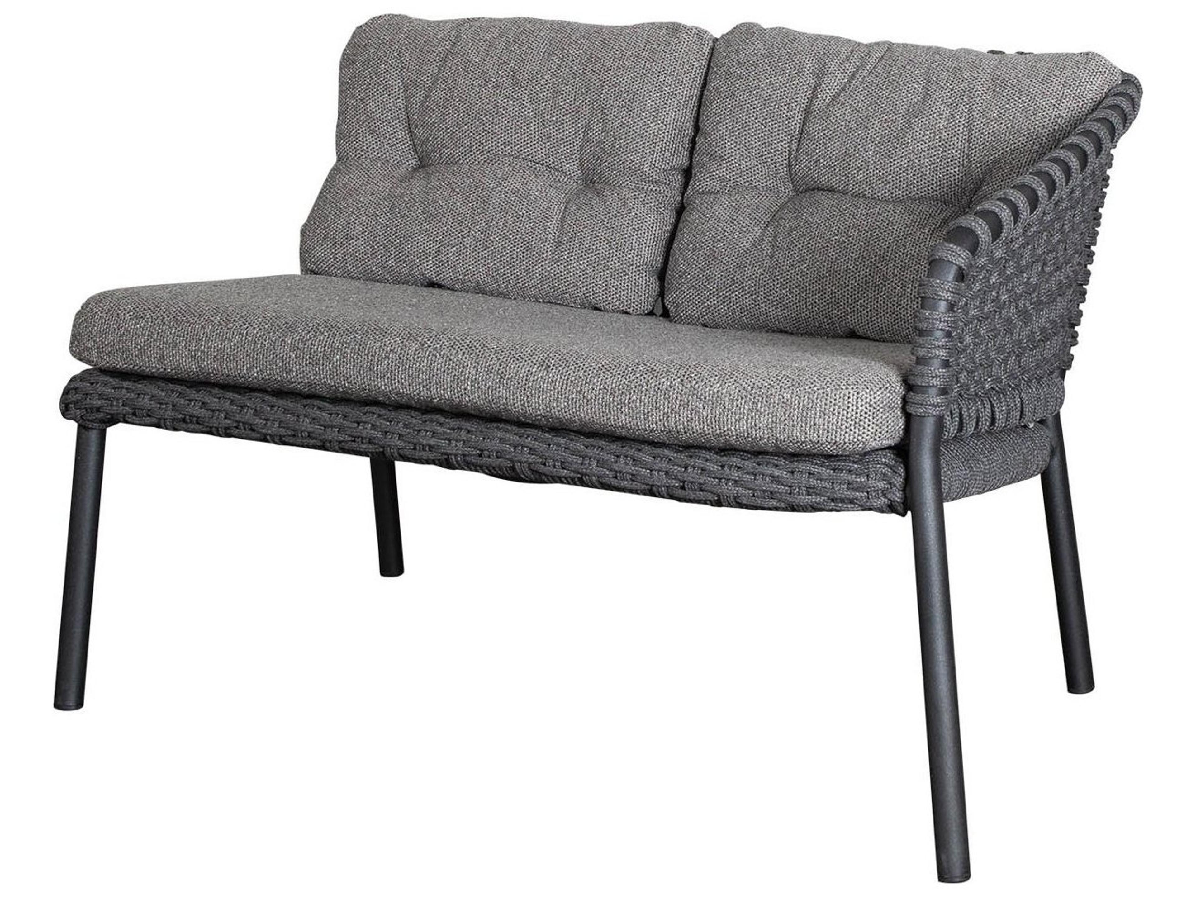 Cane Line Outdoor Ocean Aluminum Soft Rope Module Left Arm Sofa