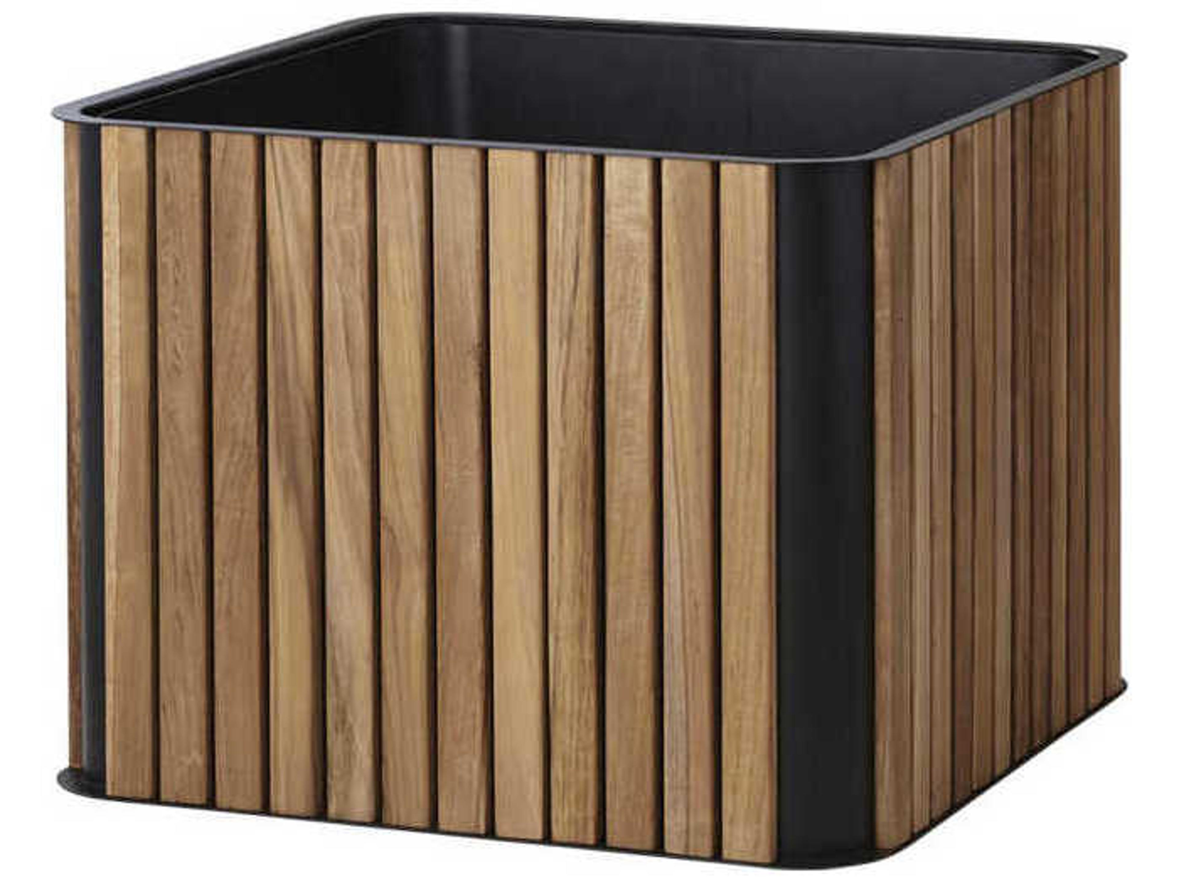 Cane Line Outdoor Combine Lava Grey Aluminum Teak Planter