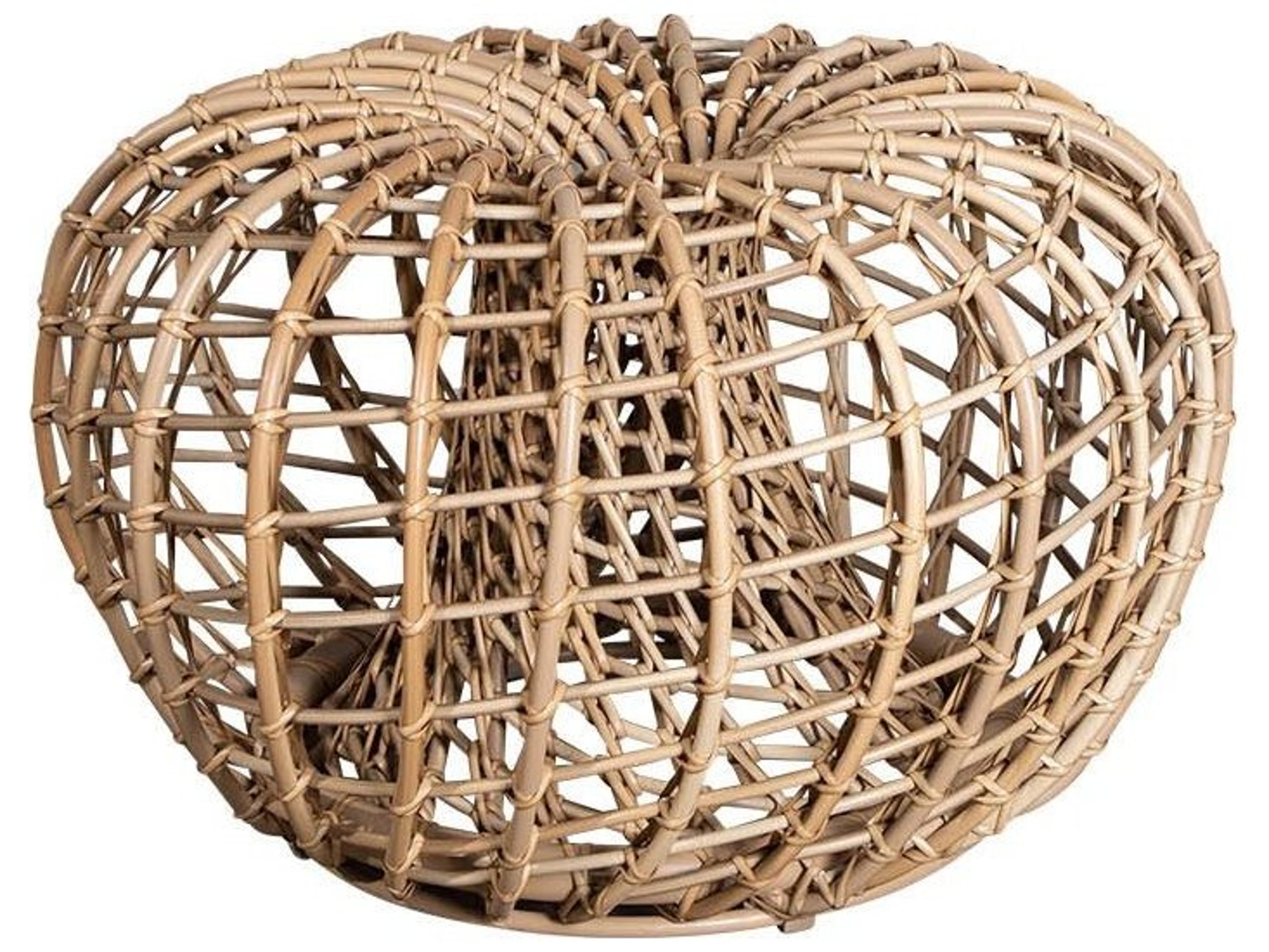 Cane Line Outdoor Nest Wicker Aluminum Small Foot Stool