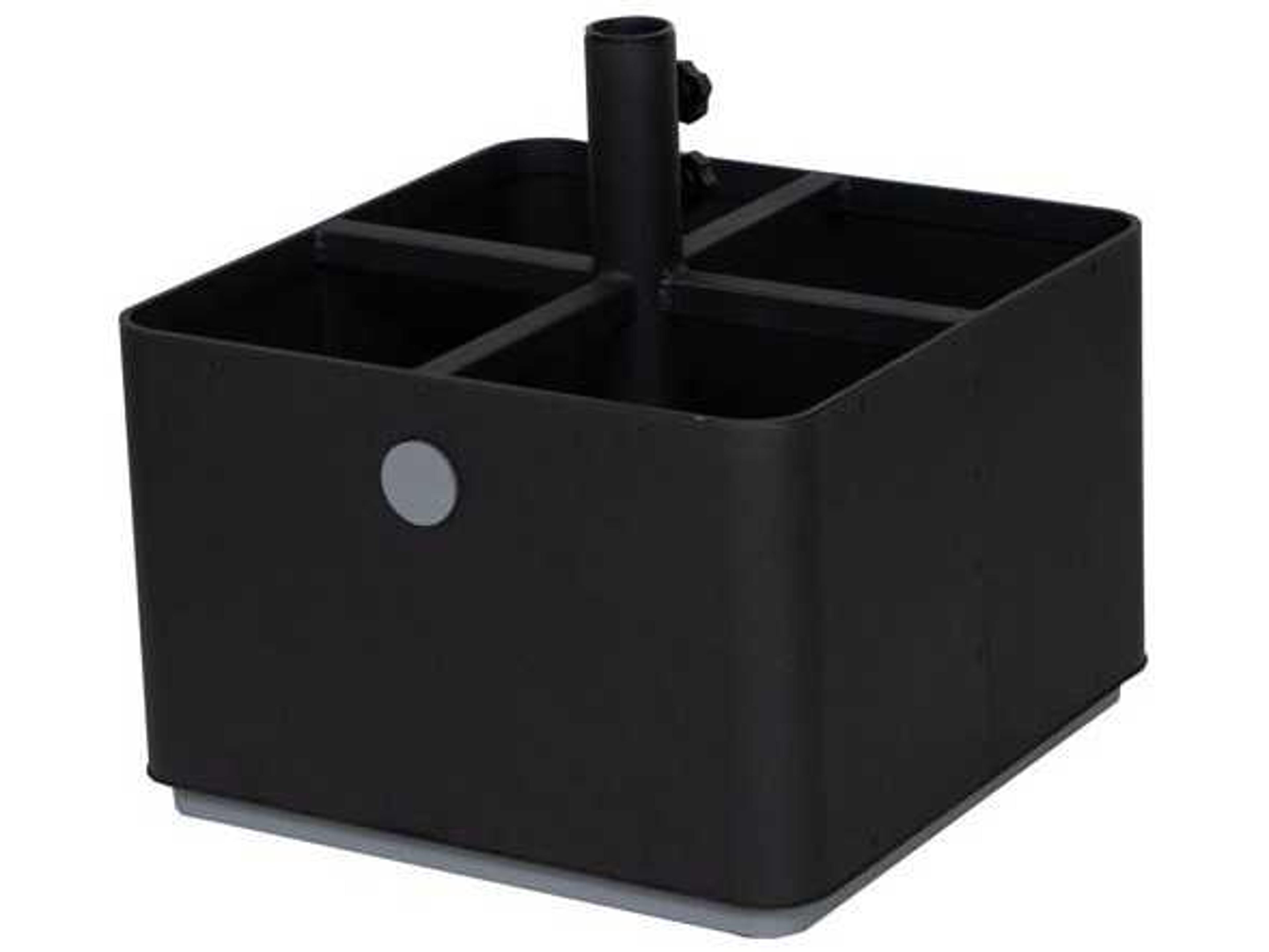 Cane Line Outdoor Grow Lava Grey Aluminum Parasol Base with Wheels