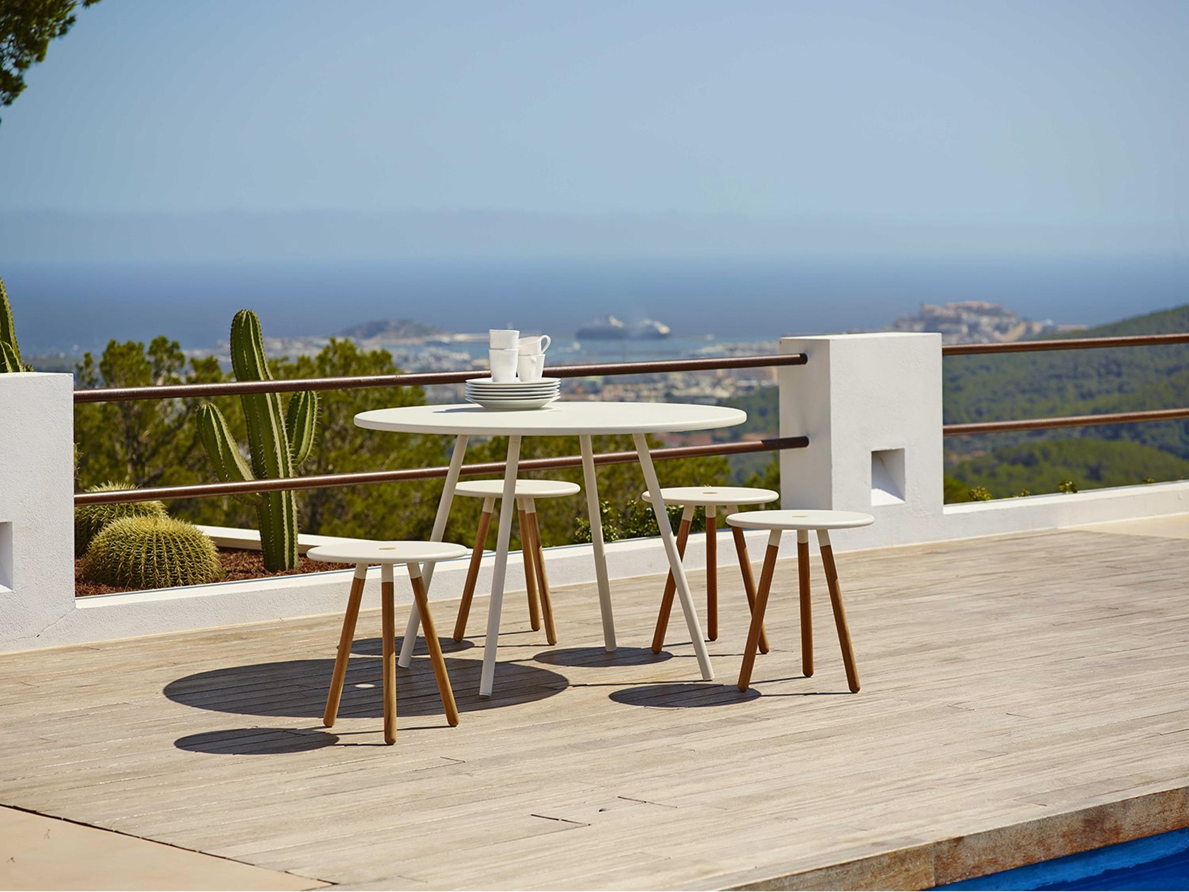 Cane Line Outdoor Area Aluminum Teak Dining Set