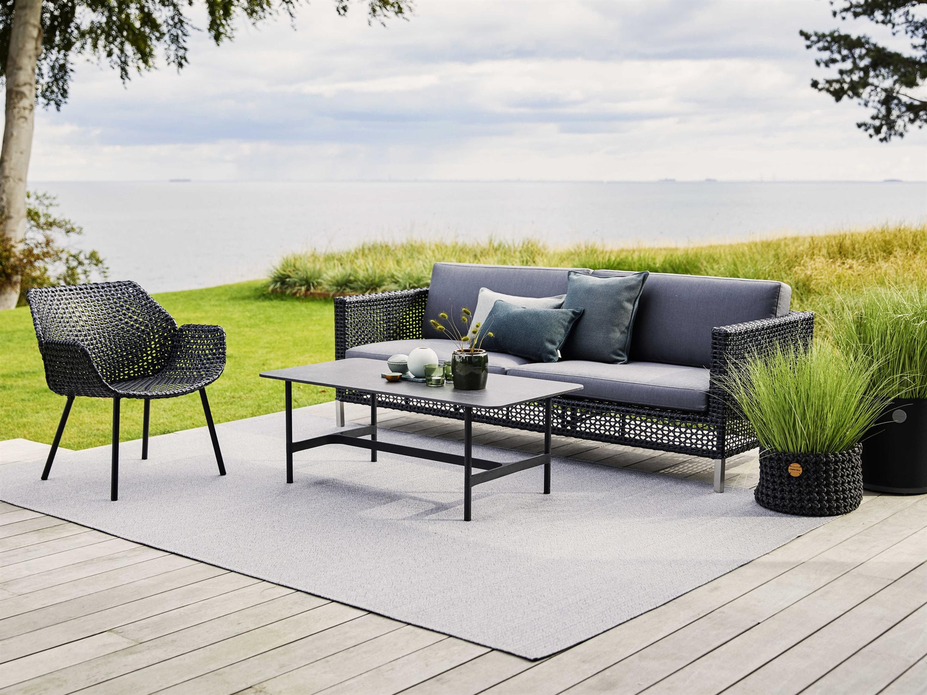 Cane Line Outdoor Dot Soft Rope Wicker Lounge Set