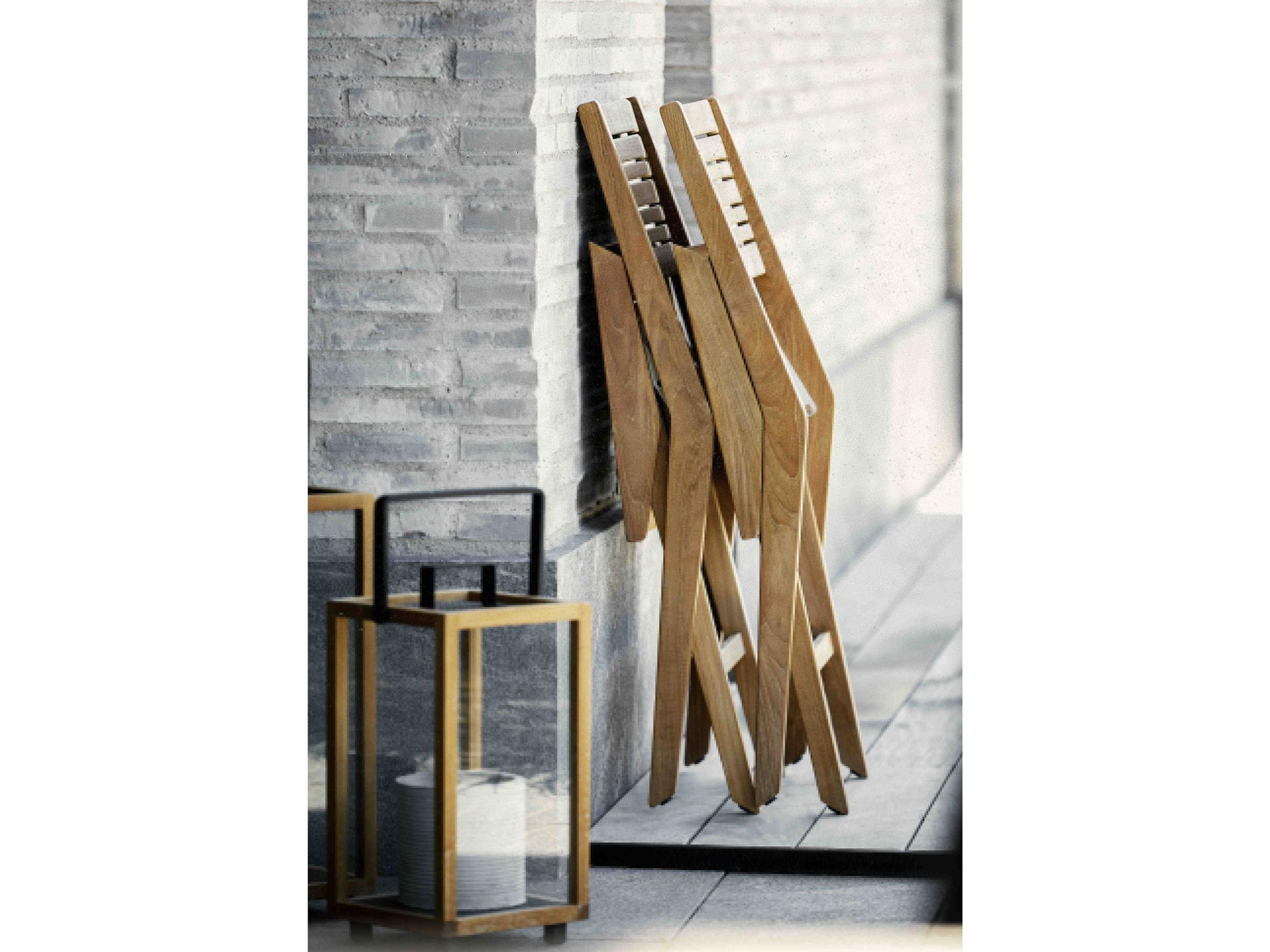 Cane Line Outdoor Flip Teak Folding Chair Set