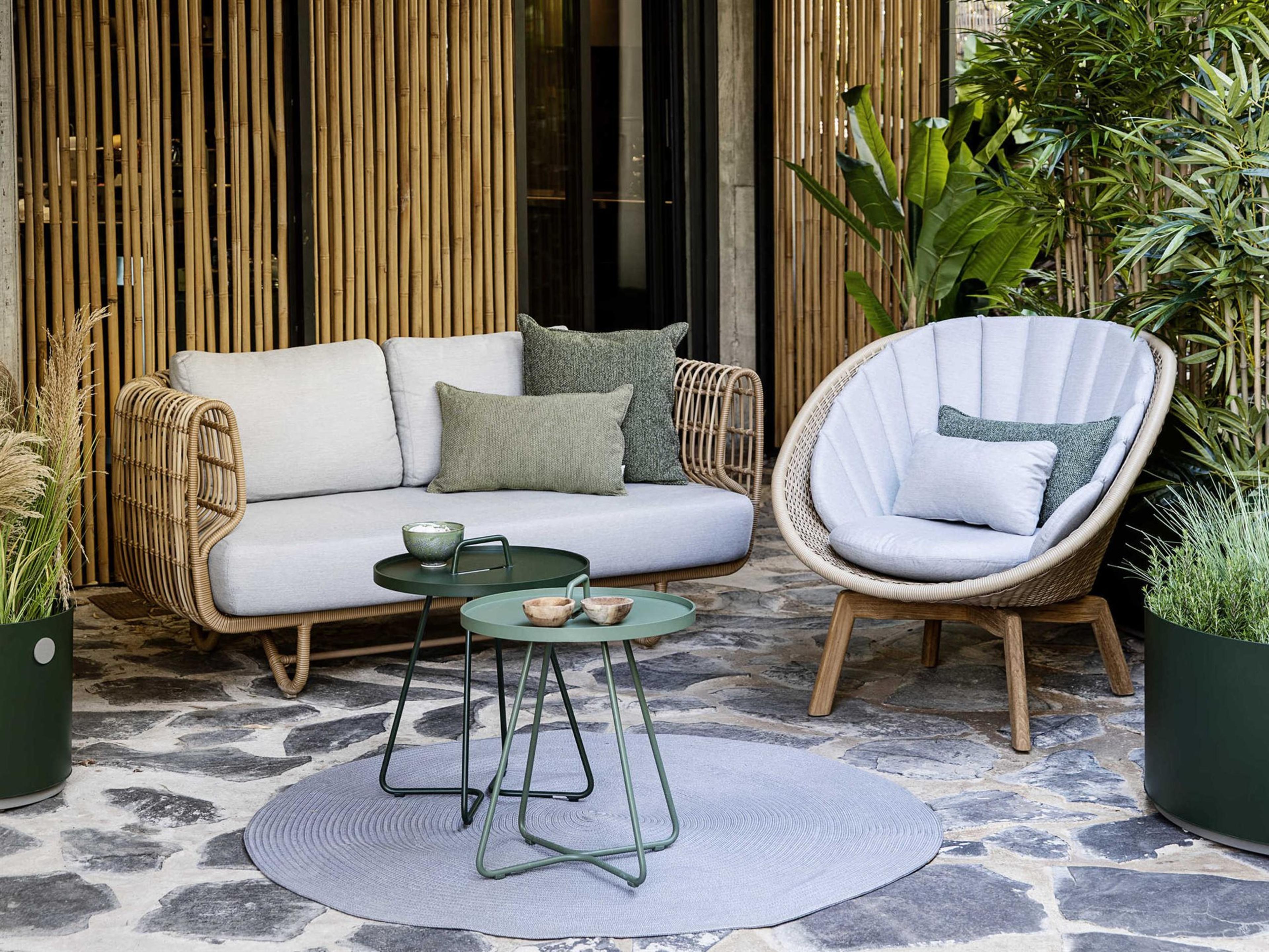 Cane Line Outdoor Nest Aluminum Wicker Lounge Set