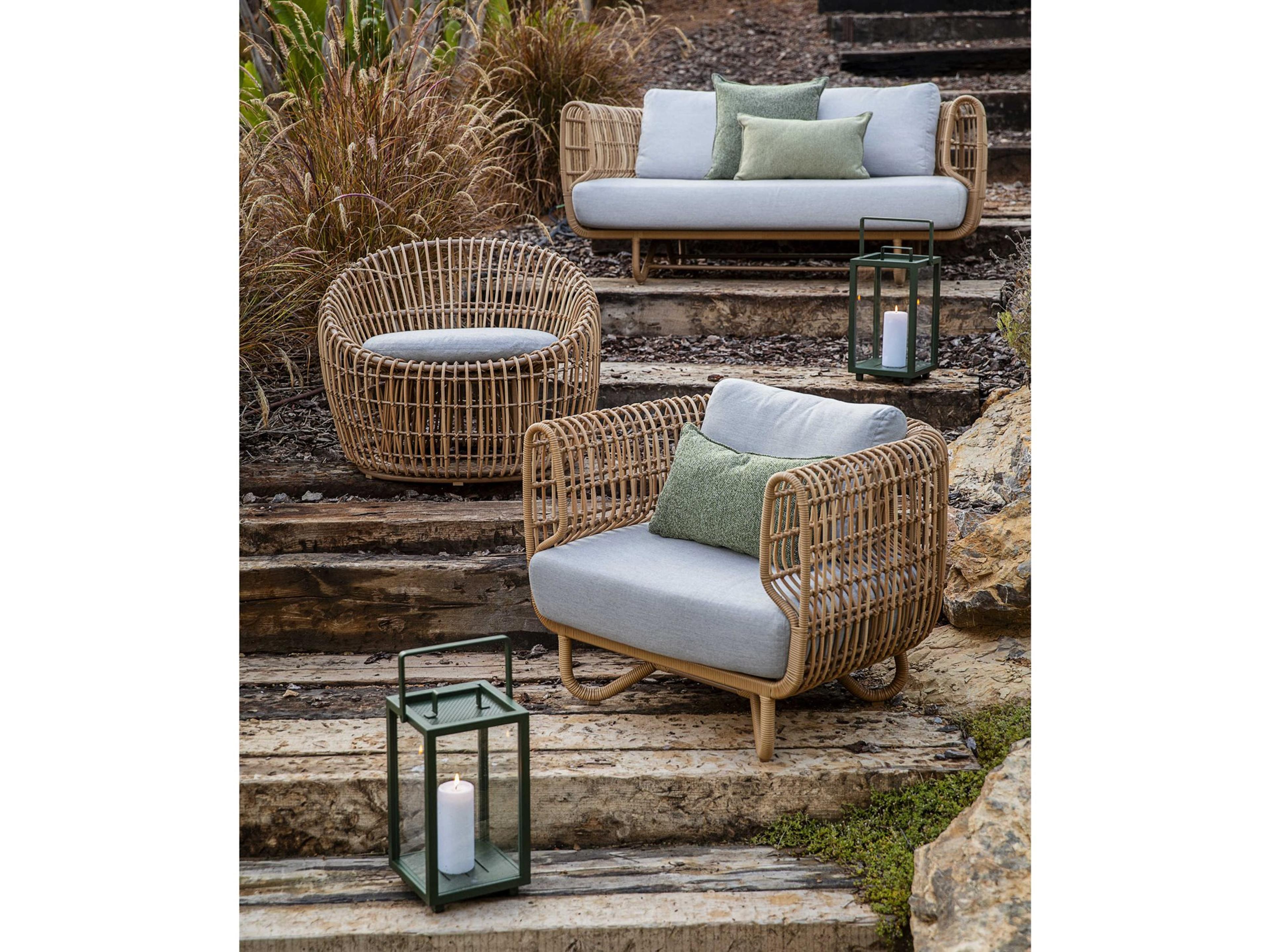 Cane Line Outdoor Nest Aluminum Wicker Lounge Set