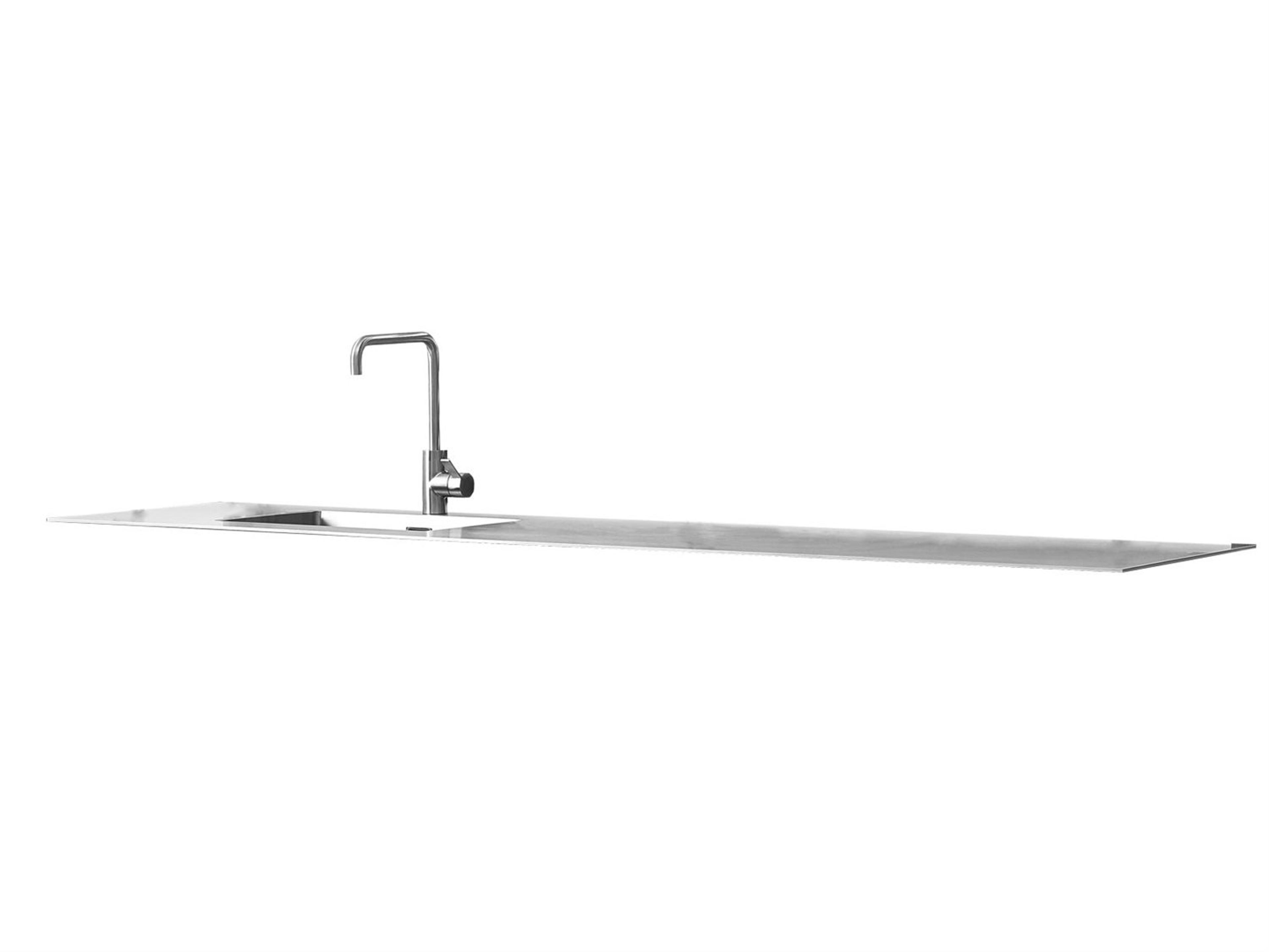 Cane Line Outdoor Drop Stainless Steel Rectangular Kitchen Table Top