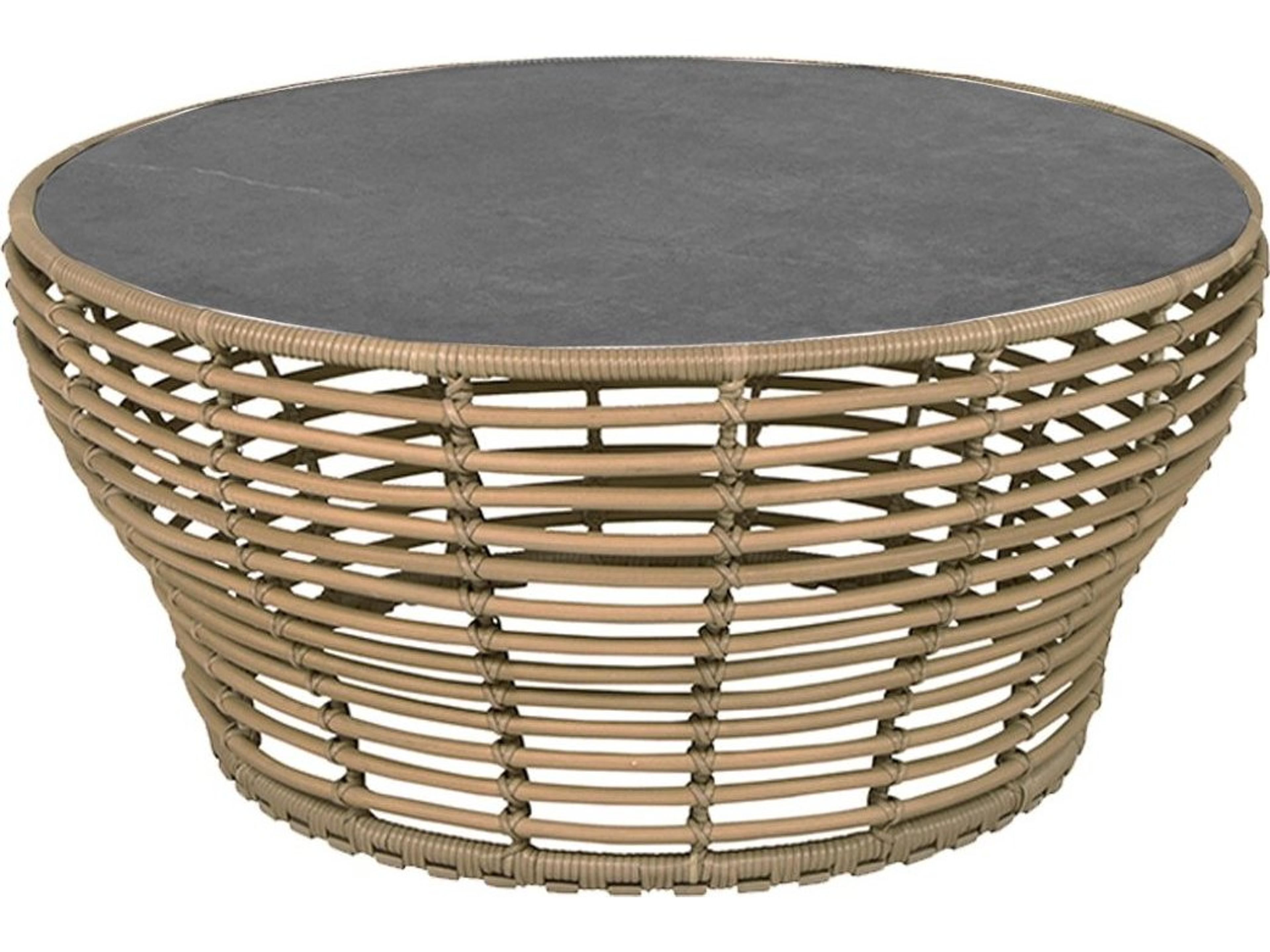 Cane Line Outdoor Basket Wicker Large Round Coffee Table