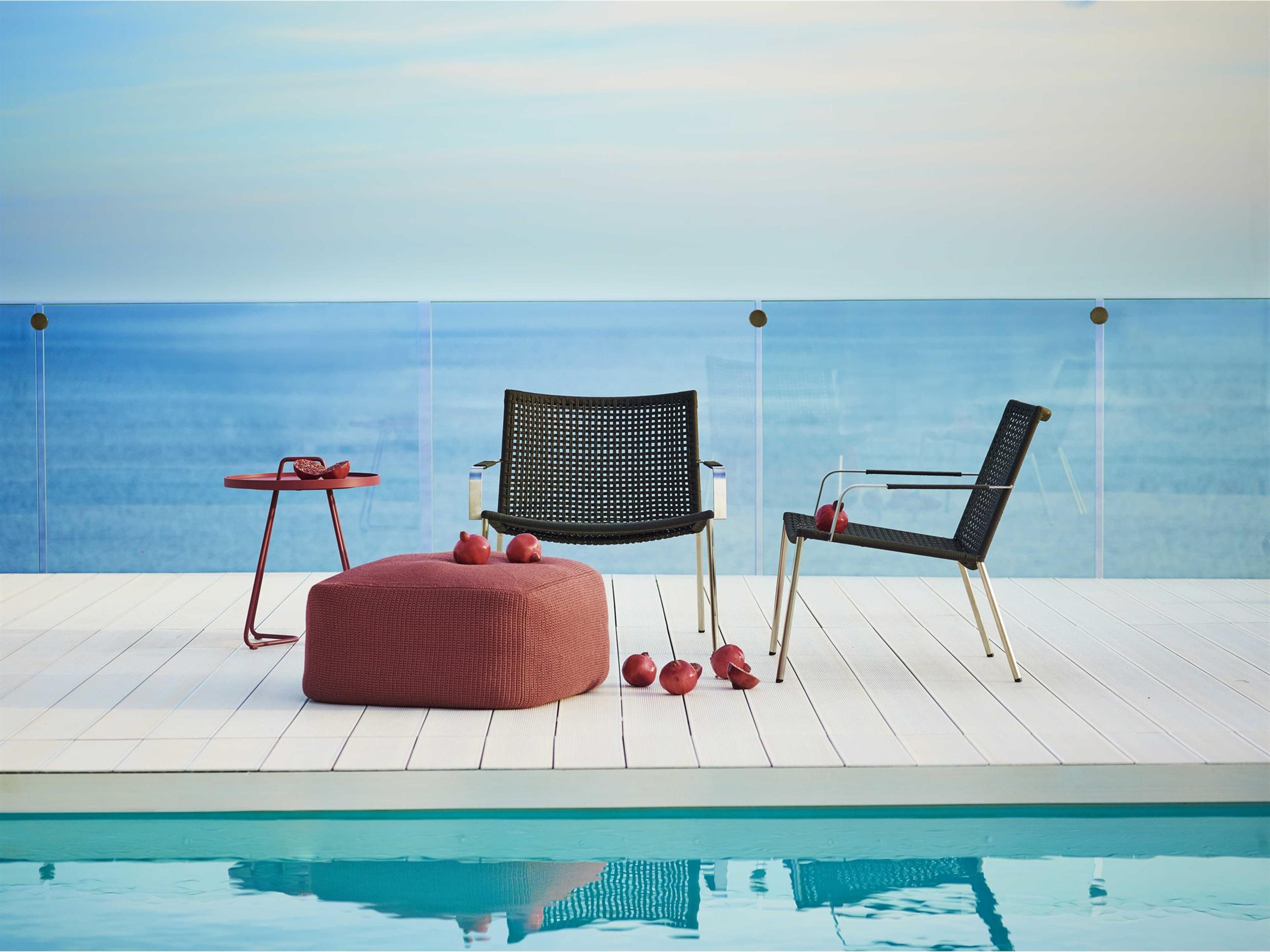 Cane Line Outdoor Straw Aluminum Lounge Set