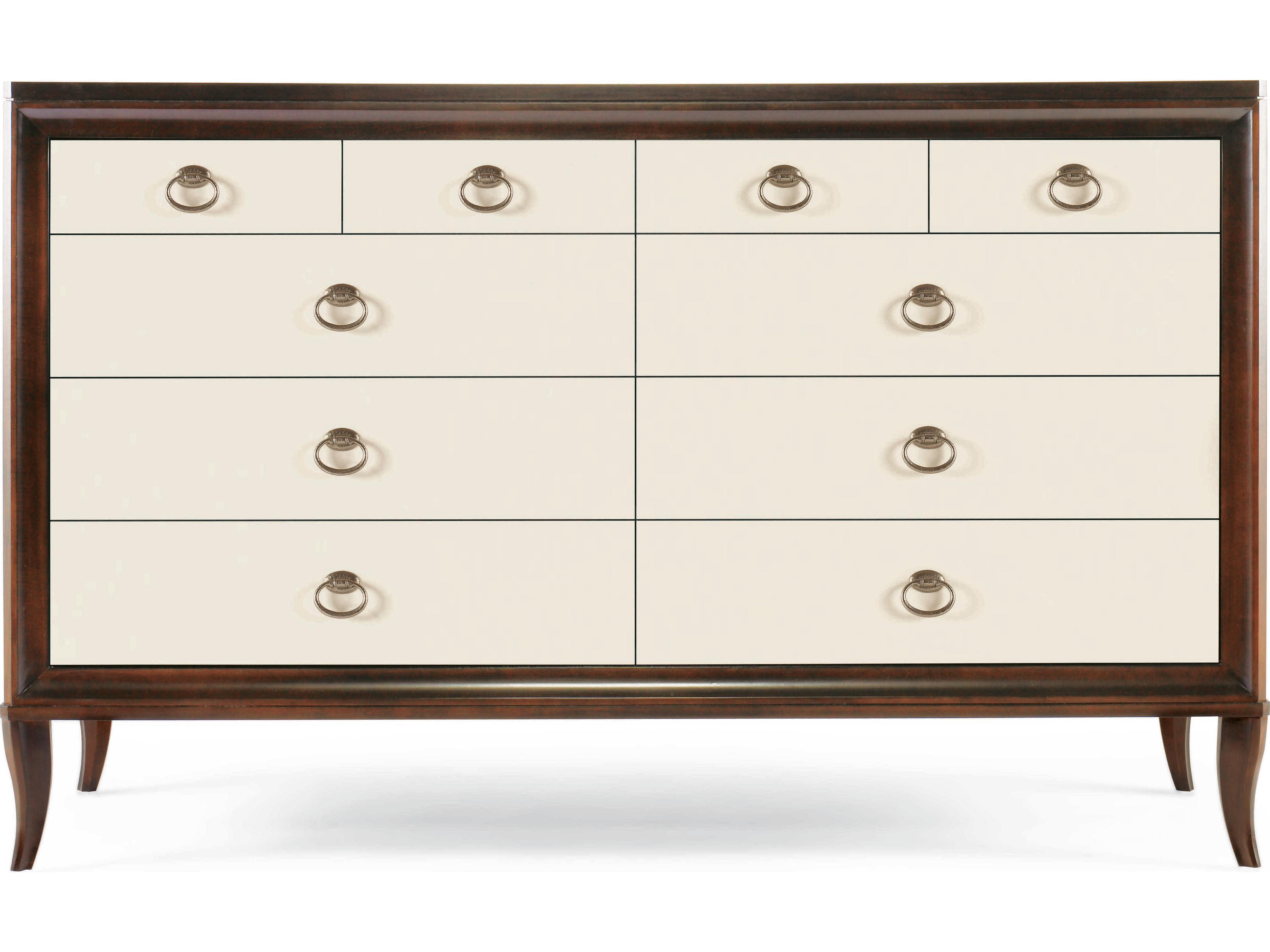 Century Furniture Tribeca 8-Drawers Brown Maple Wood Double Dresser