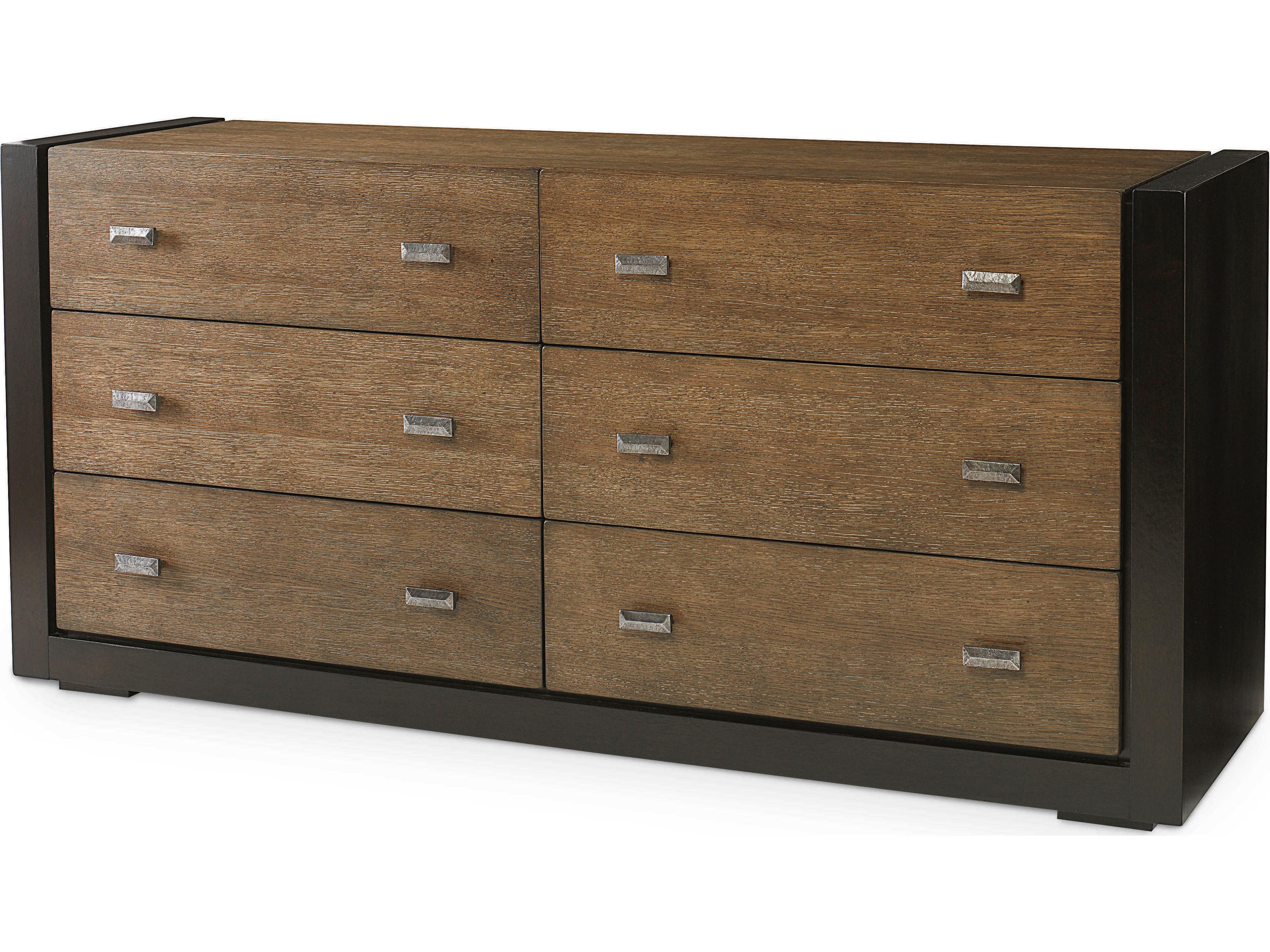 Century Furniture Mesa 6-Drawers Black Maple Wood Double Dresser