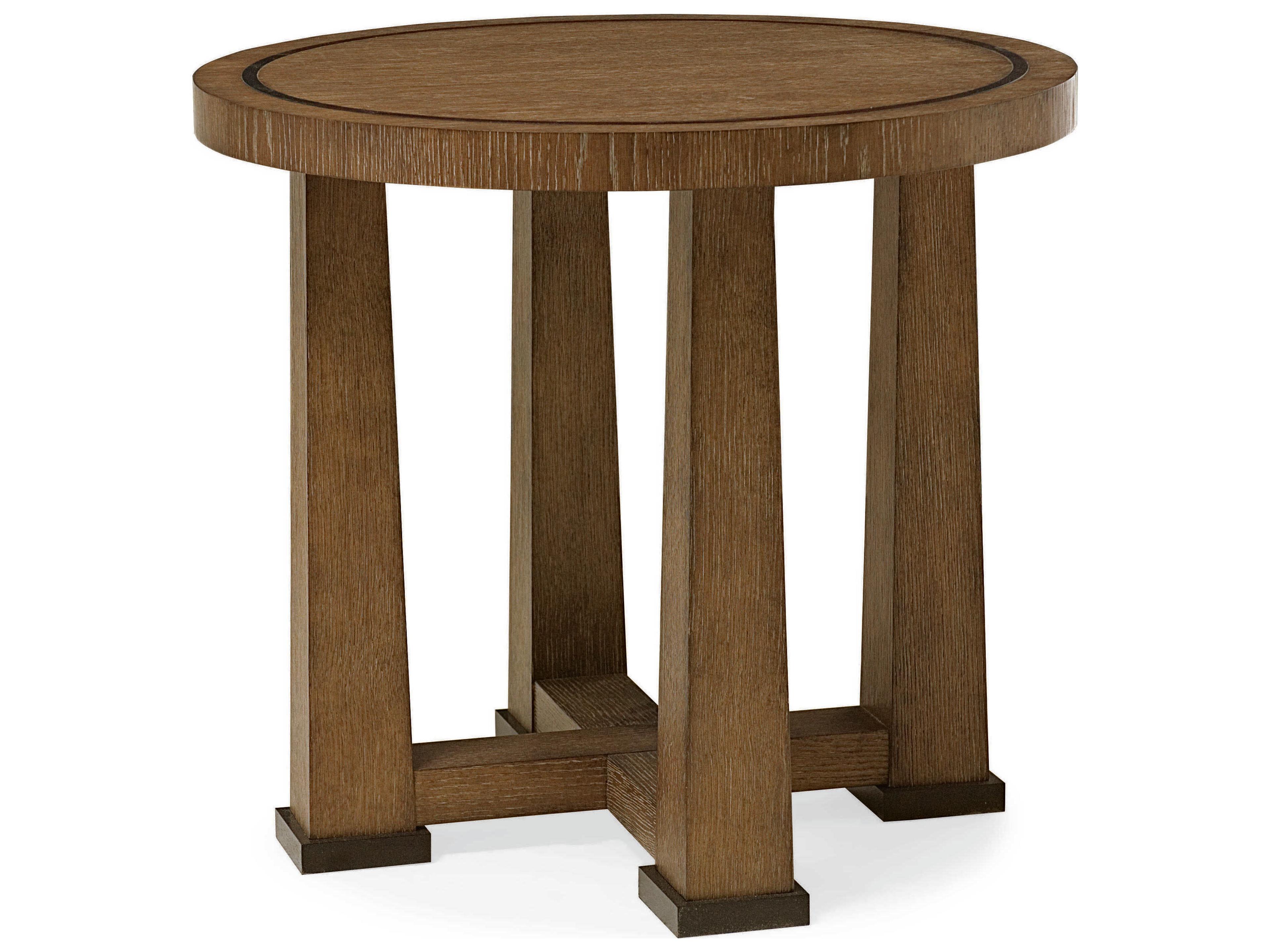 Century Furniture Mesa Round Wood Napa Melange End Table