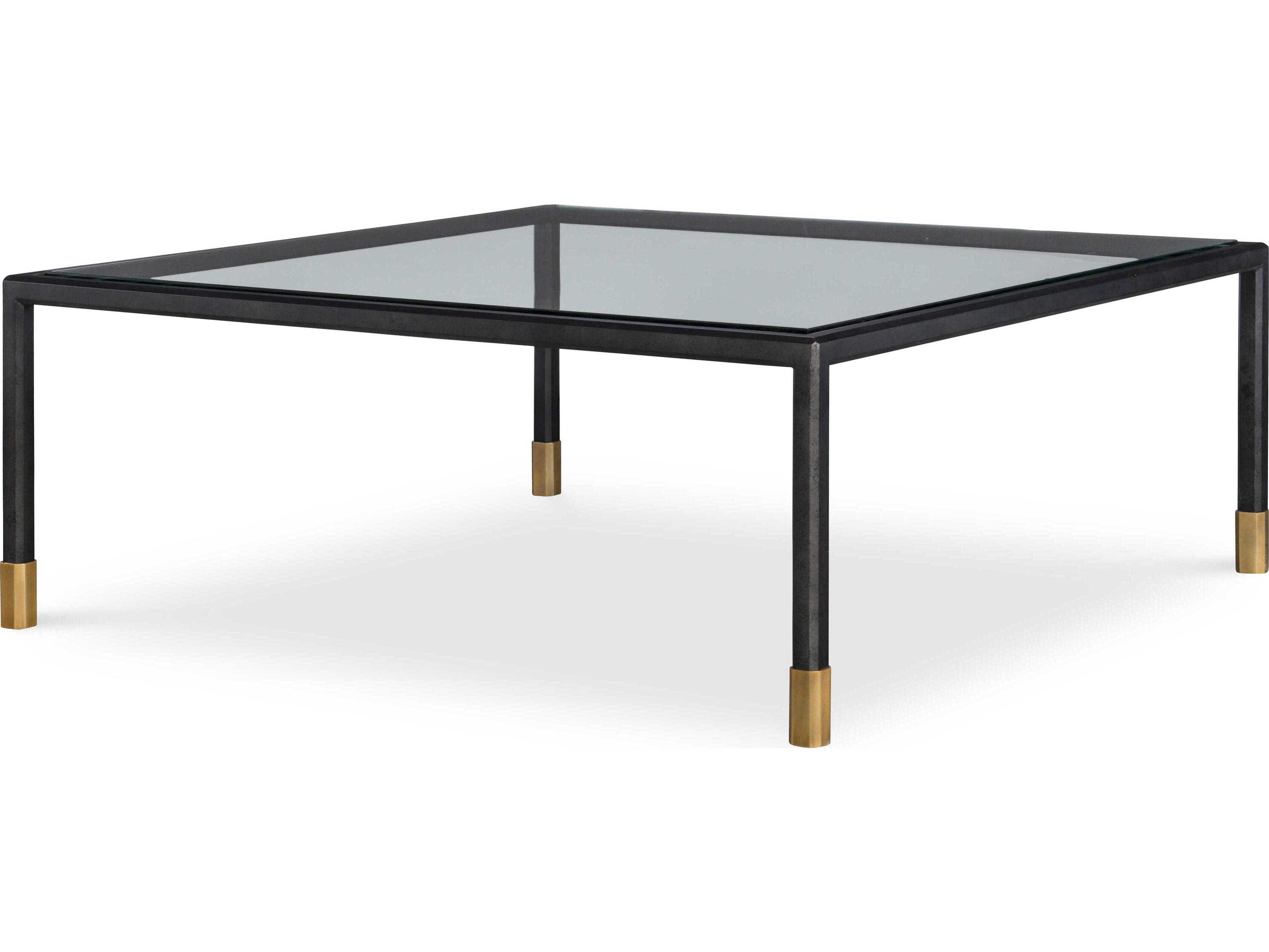 Century Furniture Thomas O'Brien Jennings Square Glass Bronze Coffee Table