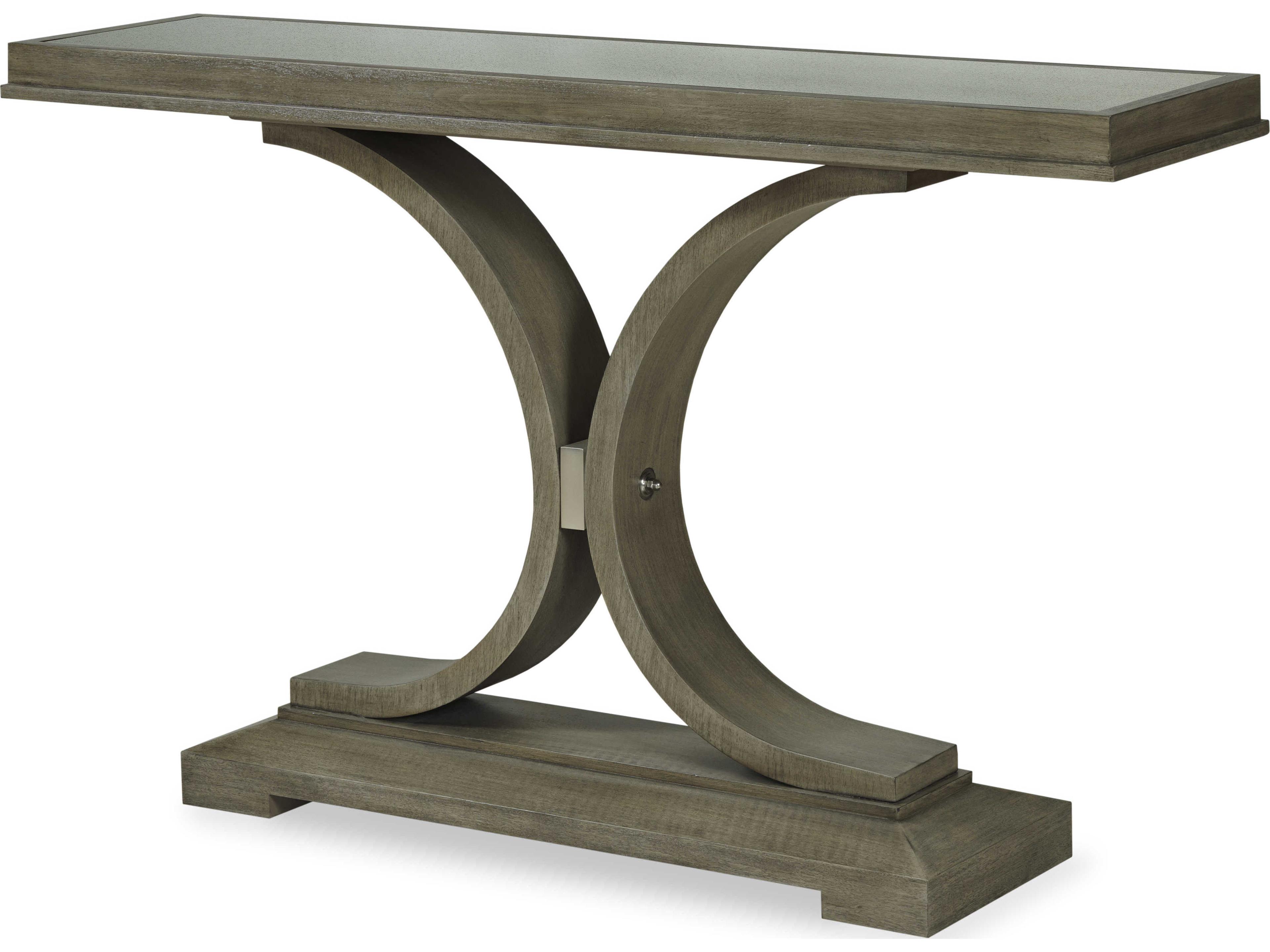 Century Furniture Citation Folsom Rectangular Mirror Greige Console Table