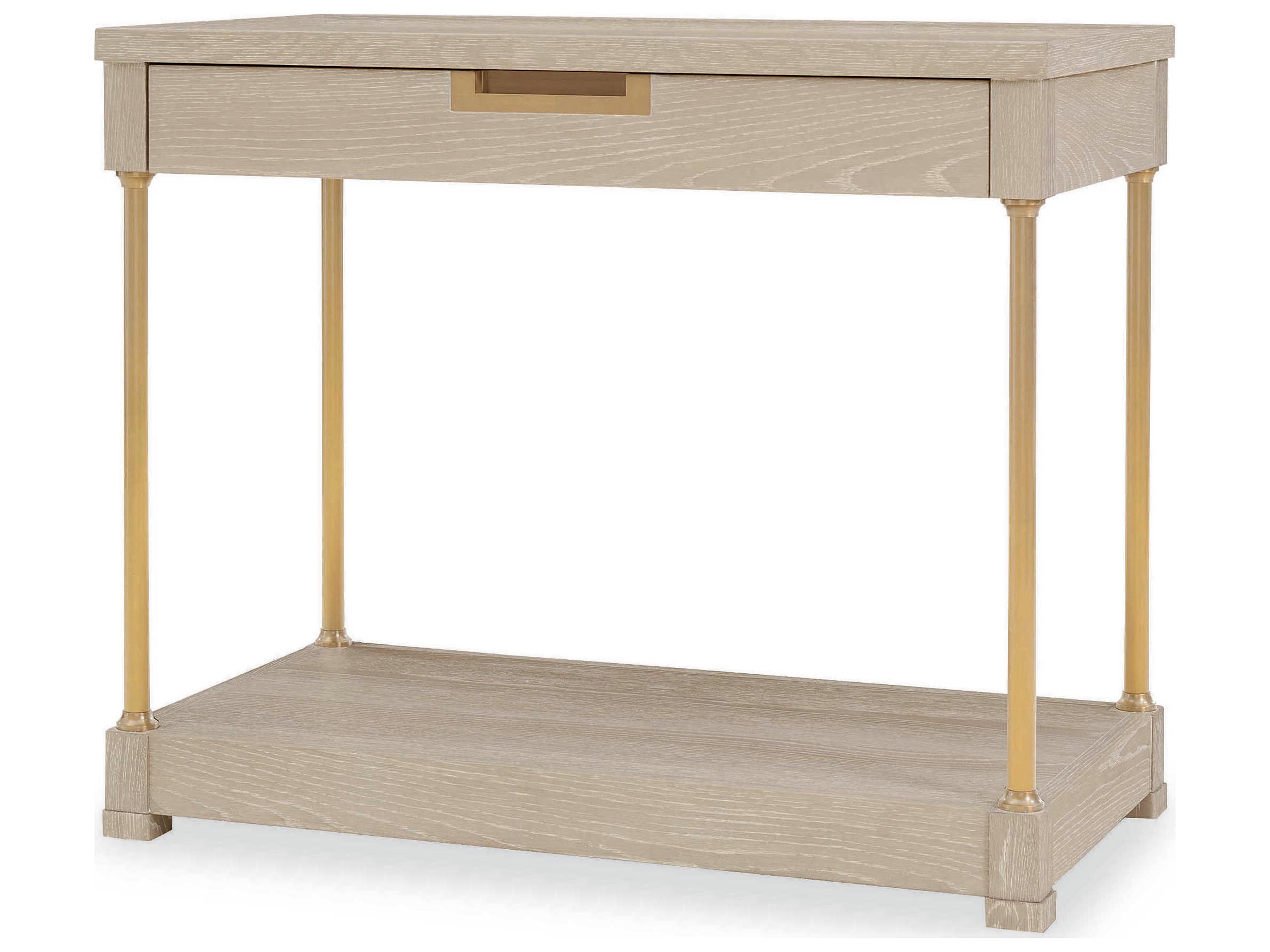 Century Furniture Cadence 1-Drawer Brown Oak Wood Nightstand