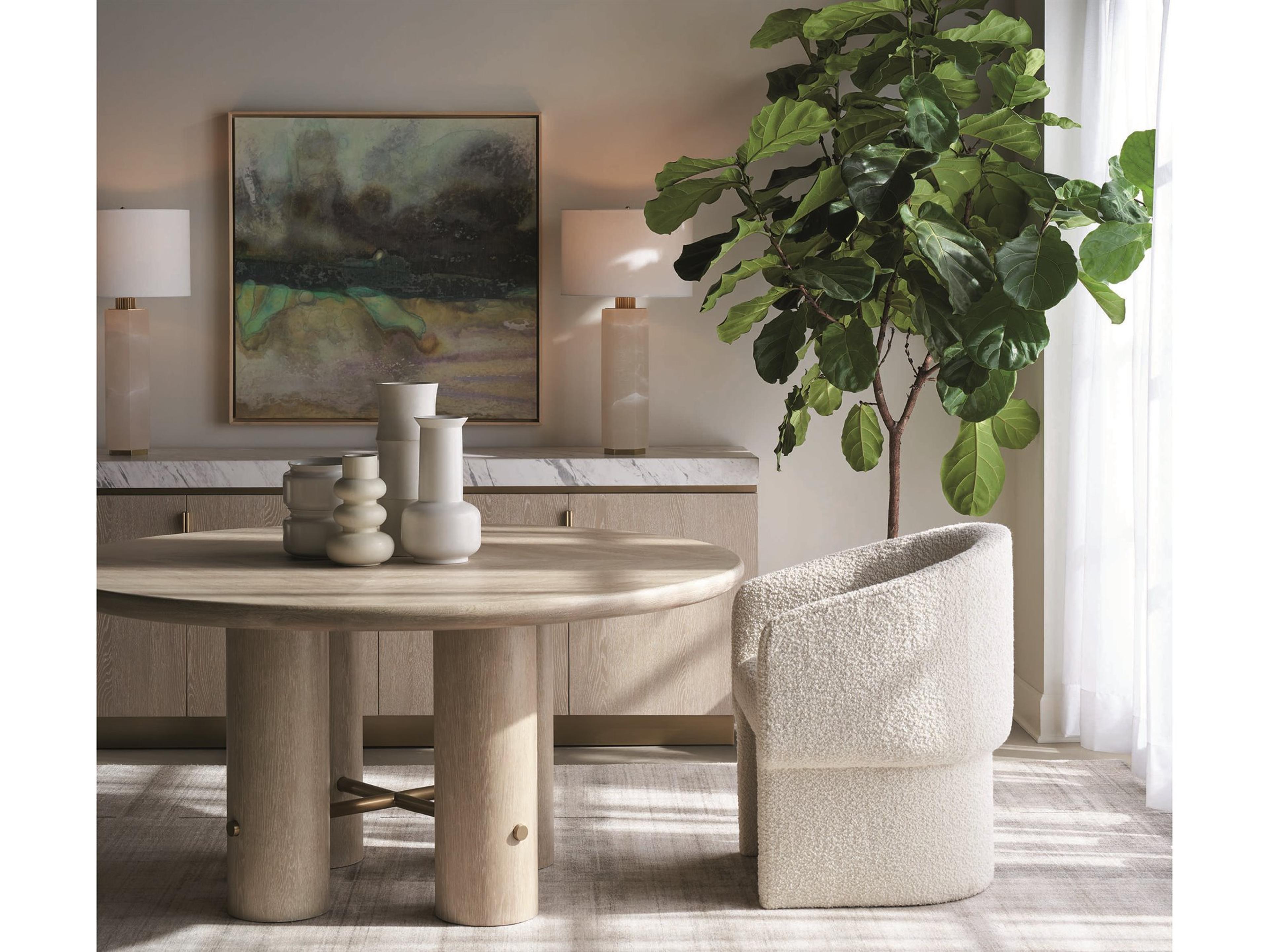 Century Furniture Cadence Oak Wood Dining Room Set